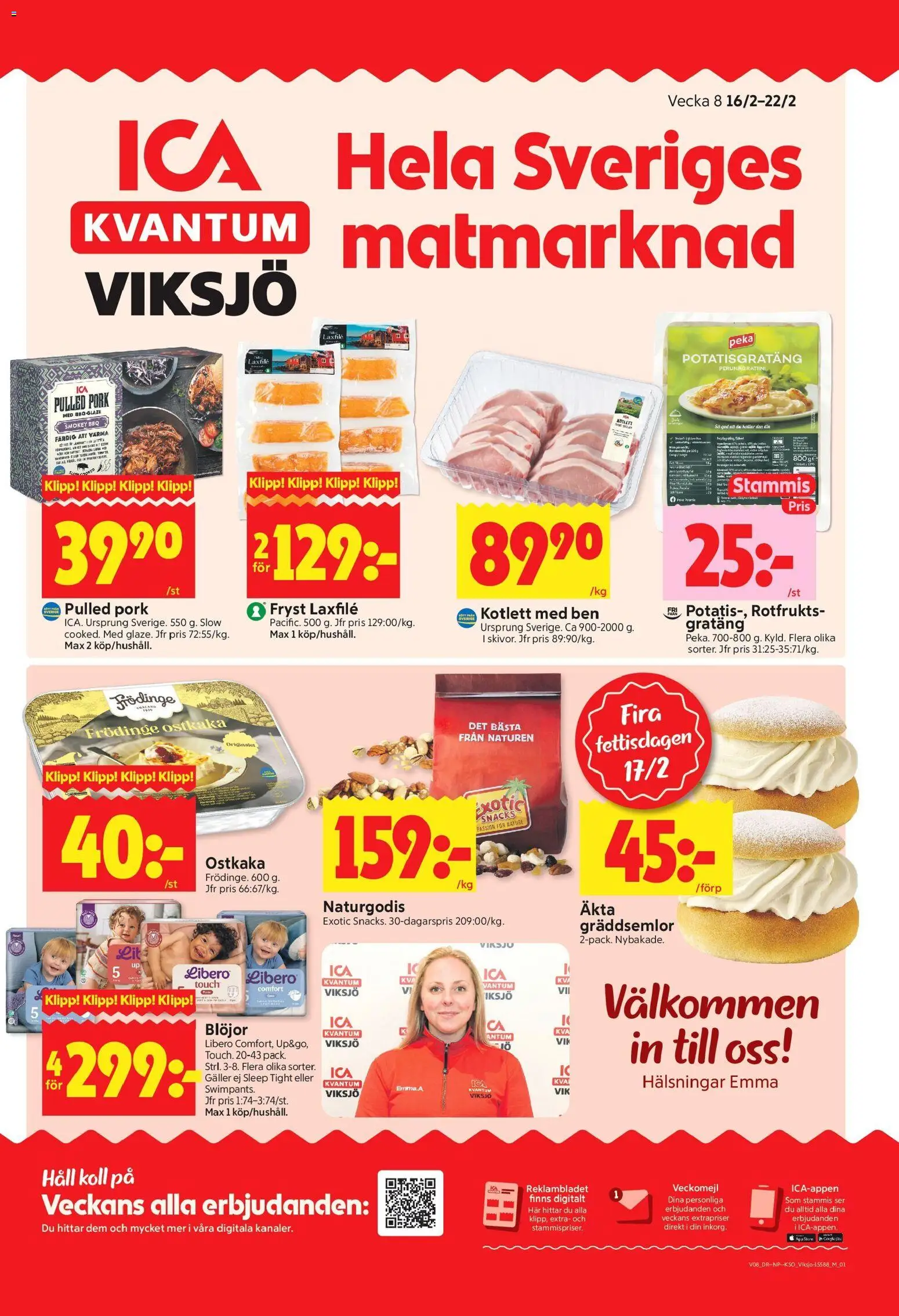 ICA Kvantum reklamblad aktuell från 16.02.2026 | Sida: 1