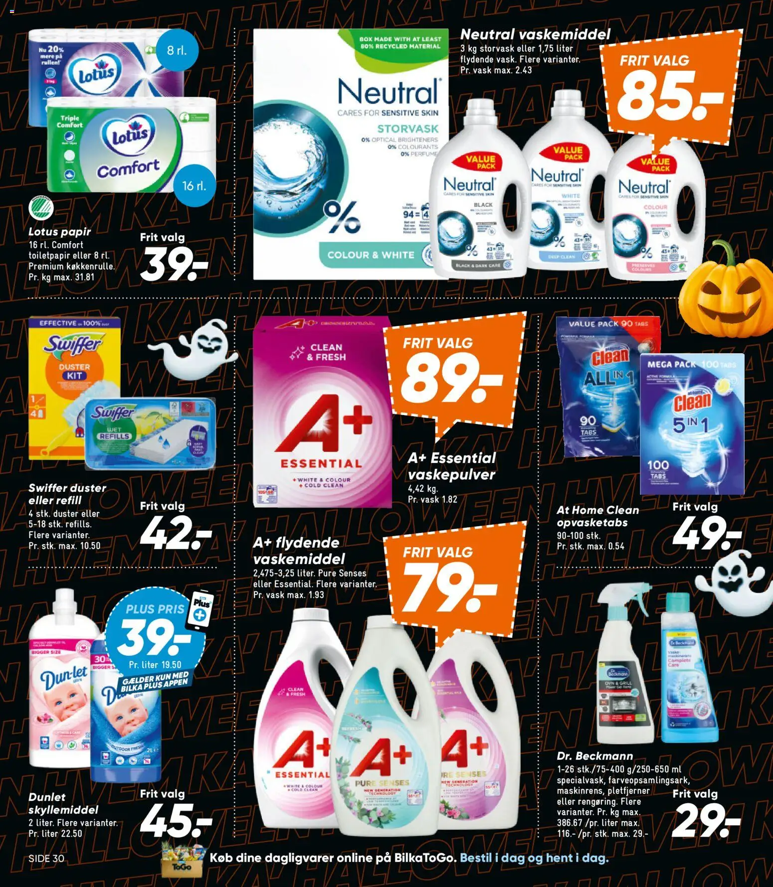 Bilka tilbudsavis – gyldig fra 24.10.2025 | Side: 45 | Produkter: Vaskepulver, Skyllemiddel, Ovn, Grill