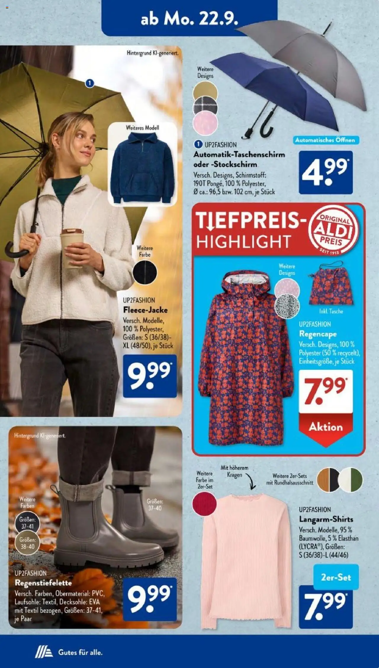 Aldi Süd Prospekt 	 – gültig ab 22.09.2025 | Seite: 5 | Produkte: Tasche, Up2fashion