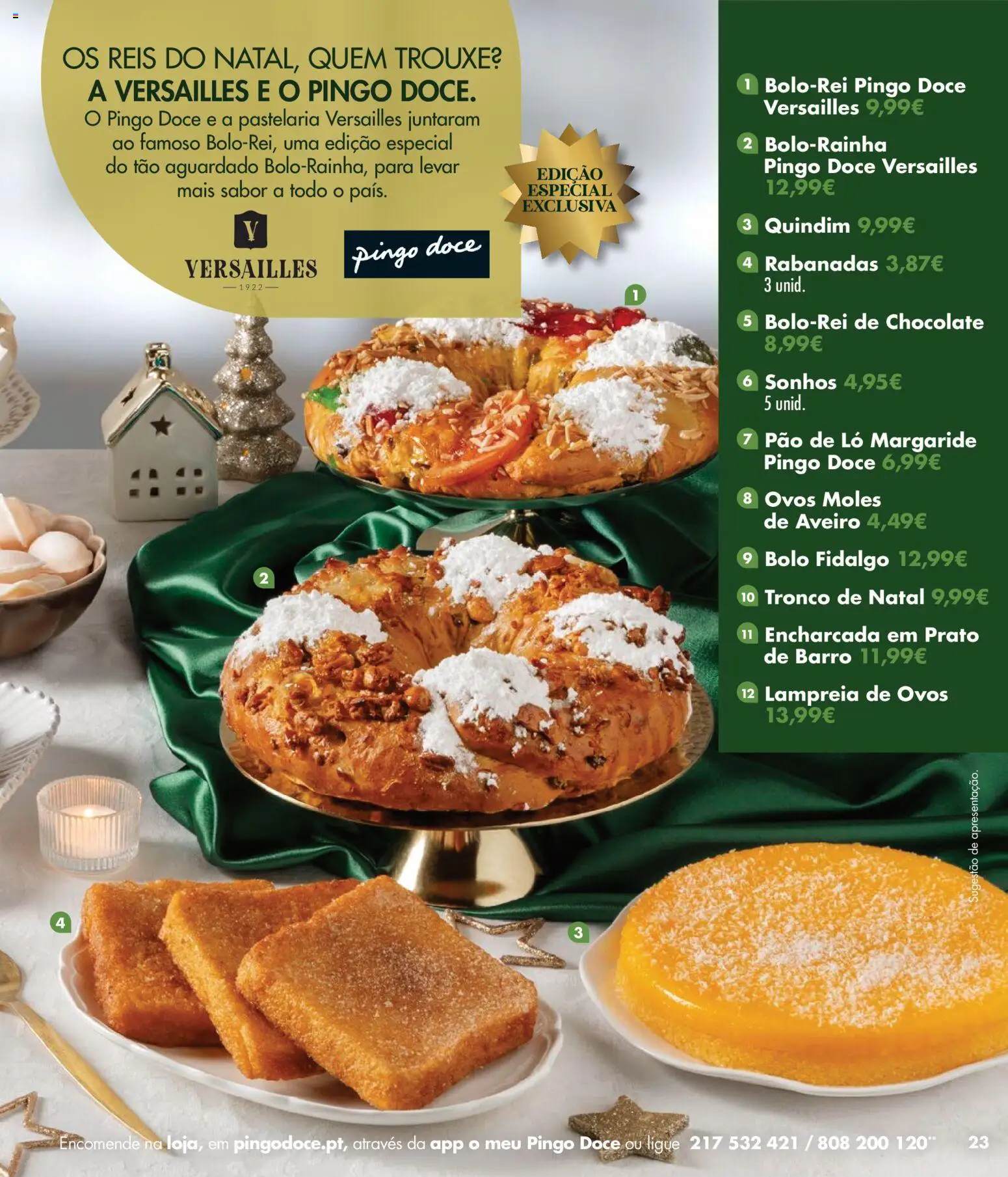 Pingo Doce Encomendas de Natal  │ válido de 19.11.2025 | Página: 23 | Produtos: Bolo, Ovos, Pão, Chocolate