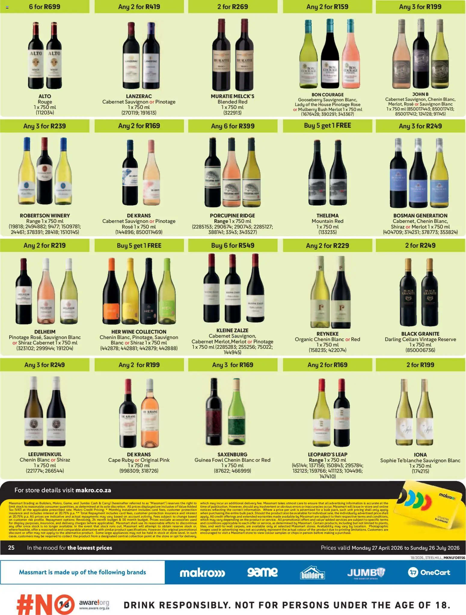 New Makro catalogue – valid from 27.04.2026 | Page: 25 | Products: Wine, Chips, Stock