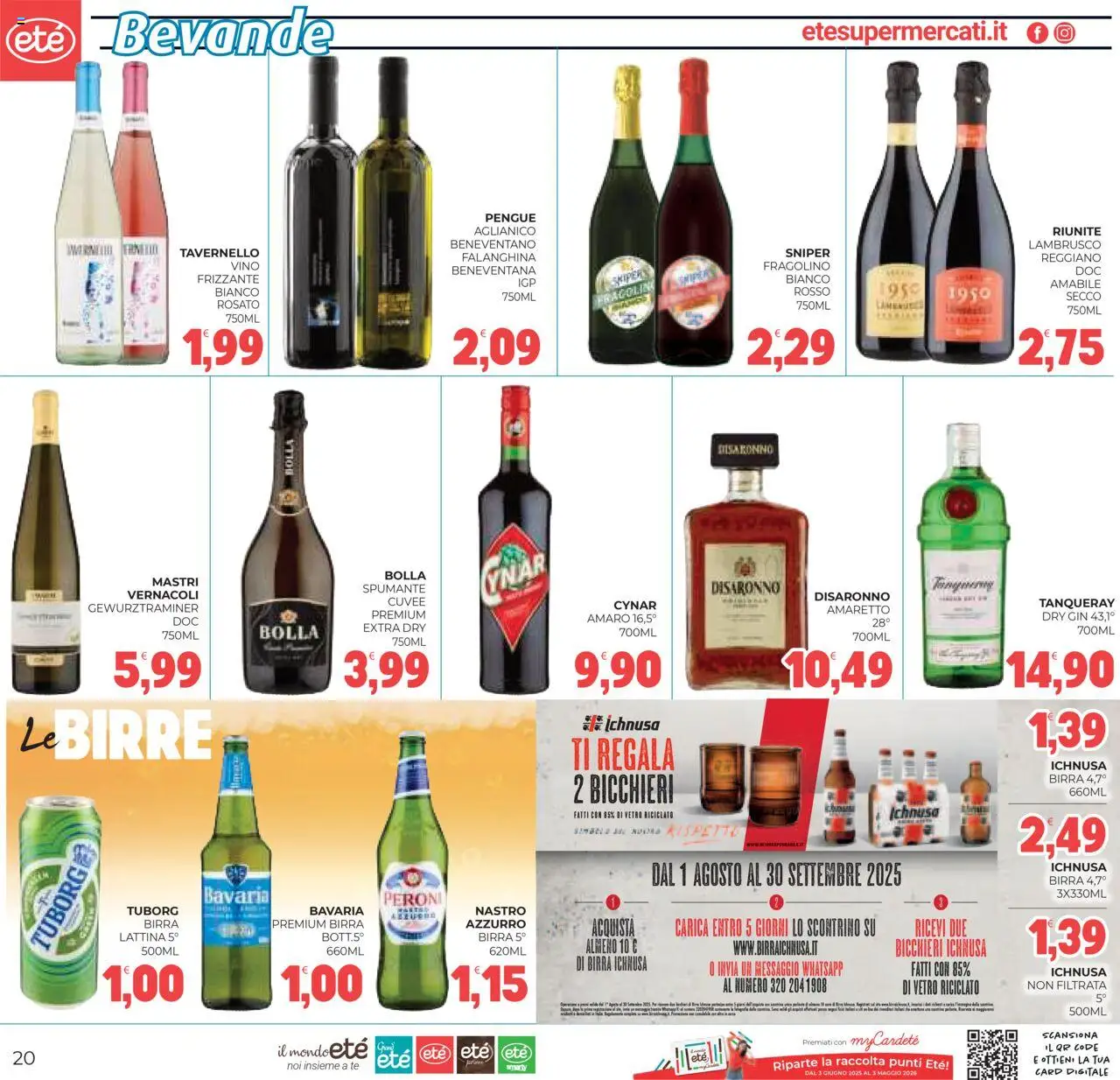 Volantino Eté del 05.08.2025 | Pagina: 20 | Prodotti: Tè, Vino, Spumante, Amaro