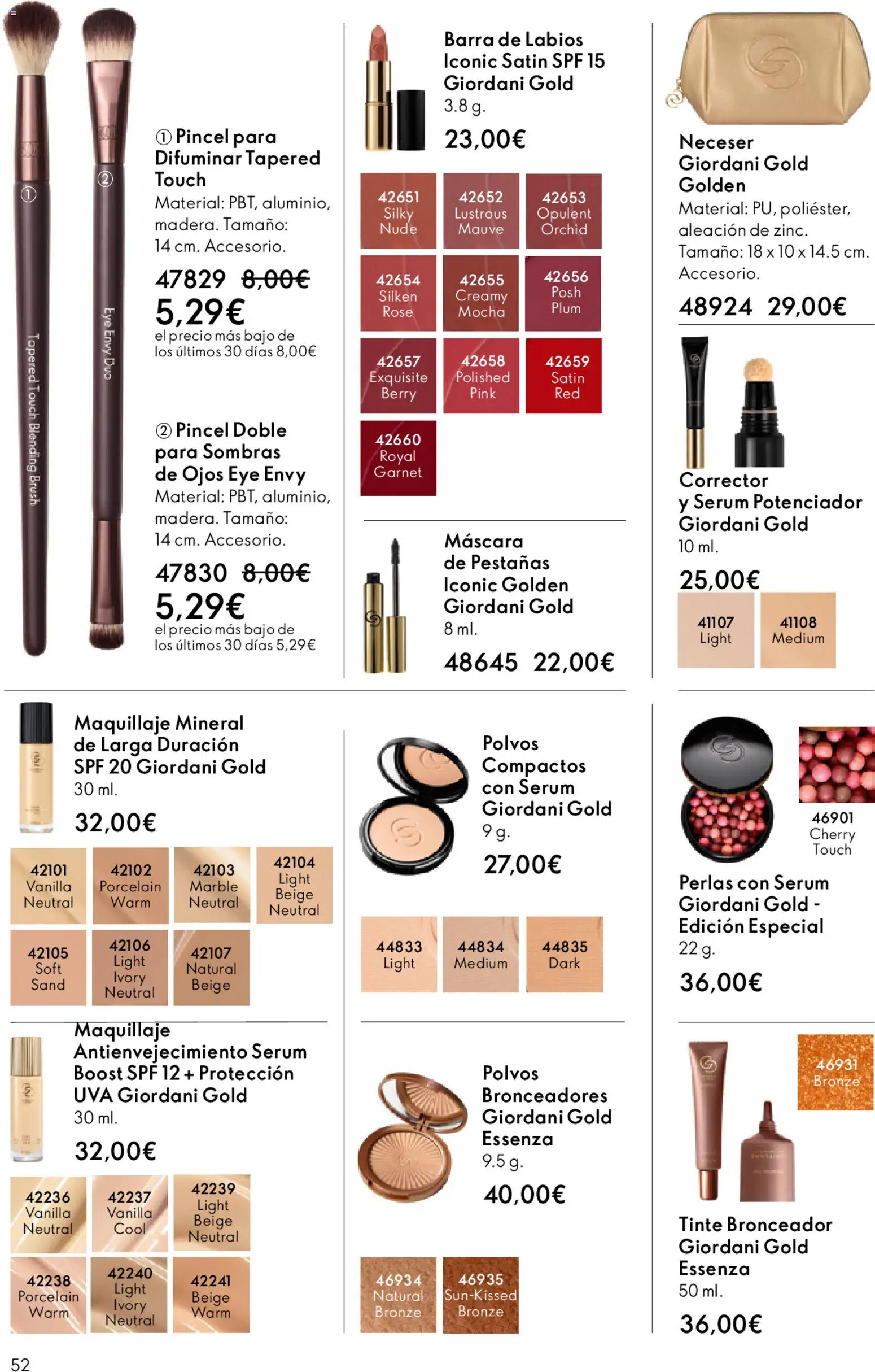 Oriflame - Catálogo Campaña 6 │ válido desde el 22.04.2026 | Página: 52 | Productos: Bronceador, Tinte, Barra de labios, Neceser