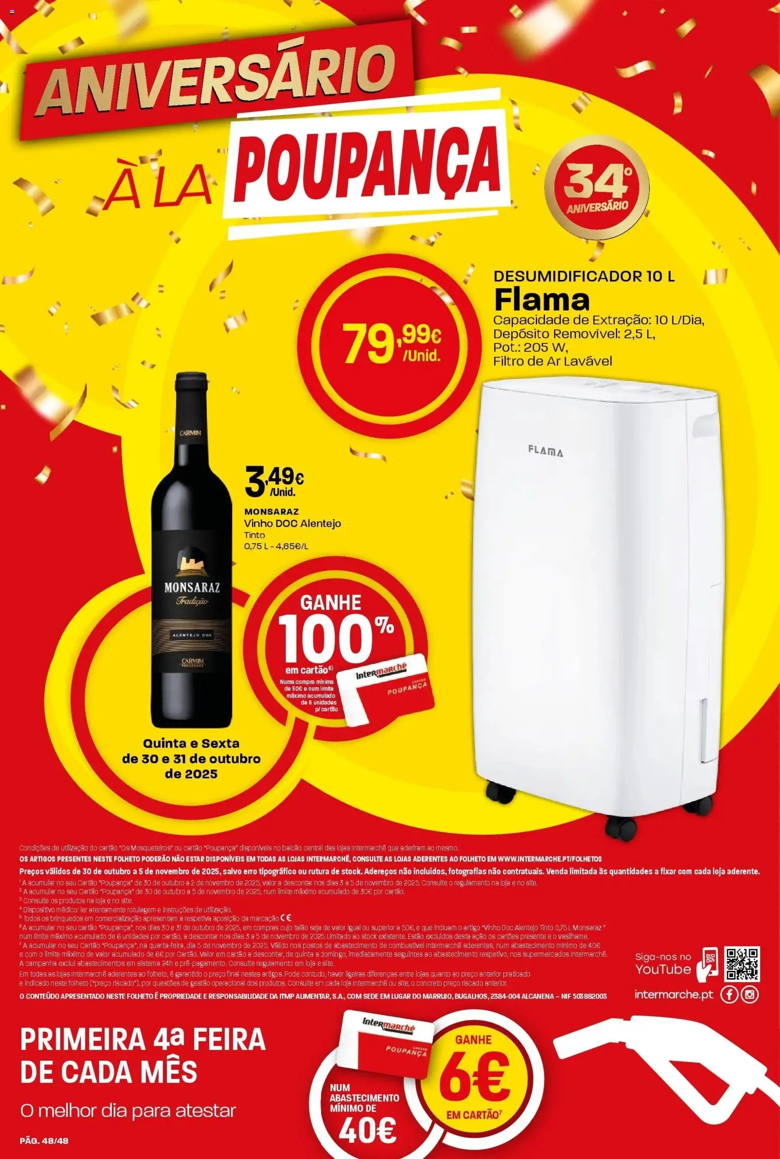 Intermarché - Aniversário à la poupança! │ válido de 30.10.2025 | Página: 48 | Produtos: Vinho, Desumidificador