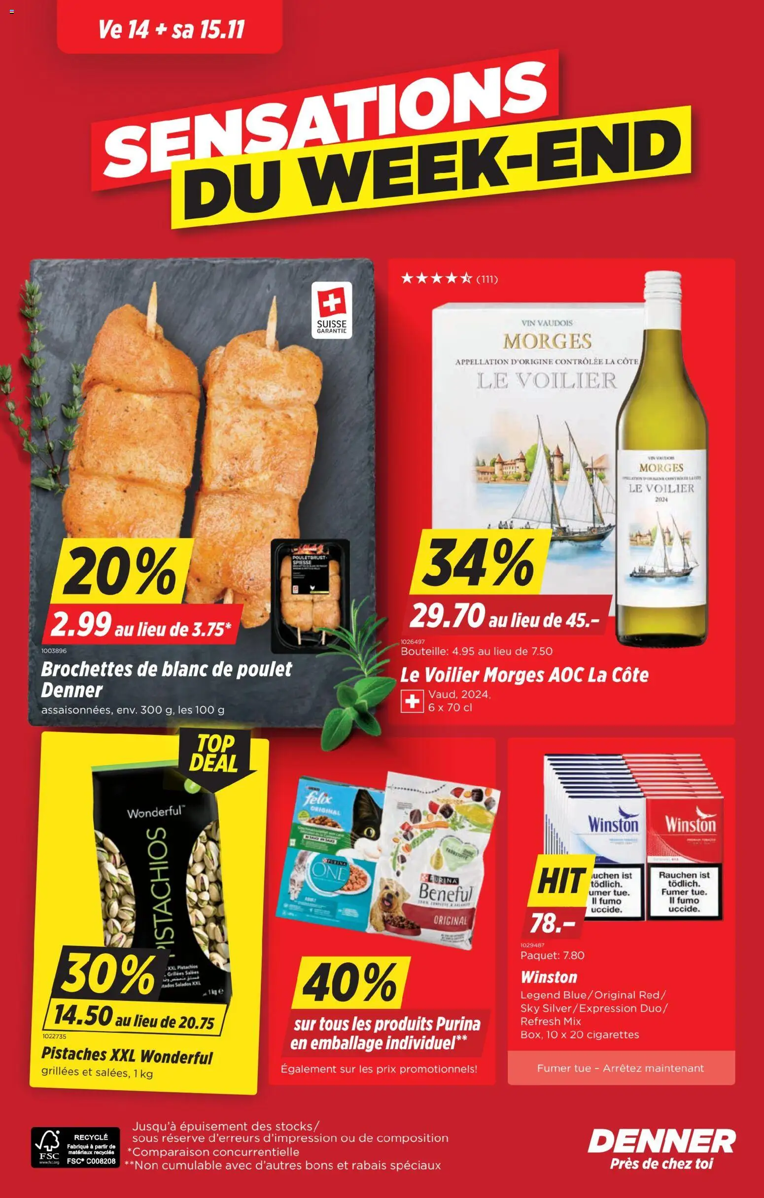 Denner Aktionen FR – gültig ab 11.11.2025 | Seite: 24 | Produkte: Pouletbrust, Spieße