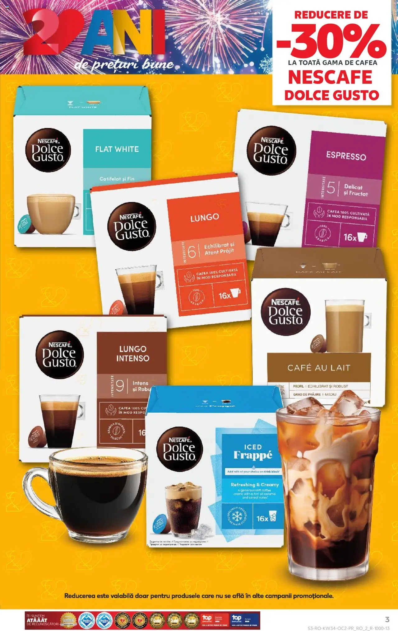 Kaufland RO akciós ujság - amely érvényes a következő dátumtól: 20.08.2025 | Oldal: 3 | Termékek: Dolce Gusto, Nescafé