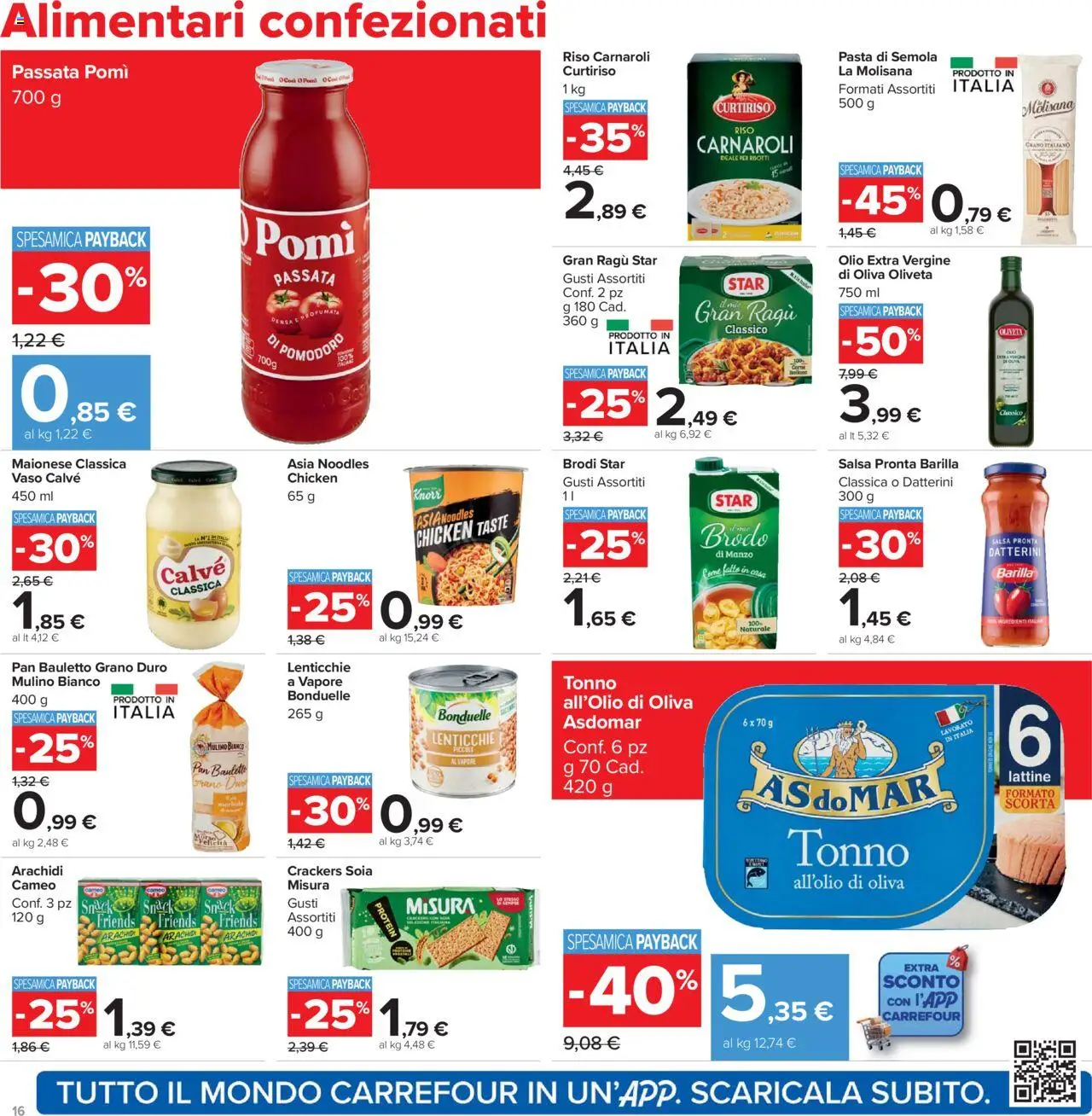 Volantino Carrefour del 20.10.2025 | Pagina: 16 | Prodotti: Riso, Lenticchie, Crackers, Ragú