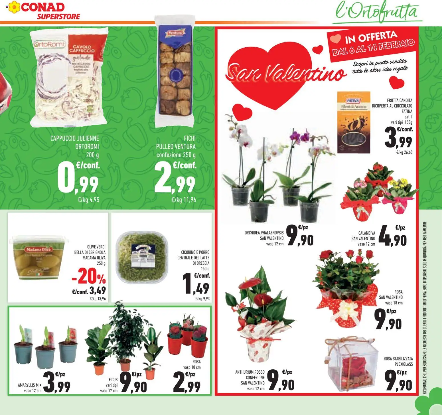 Volantino Conad del 29.01.2026 | Pagina: 15 | Prodotti: Latte, Porro, Orchidea, Vaso