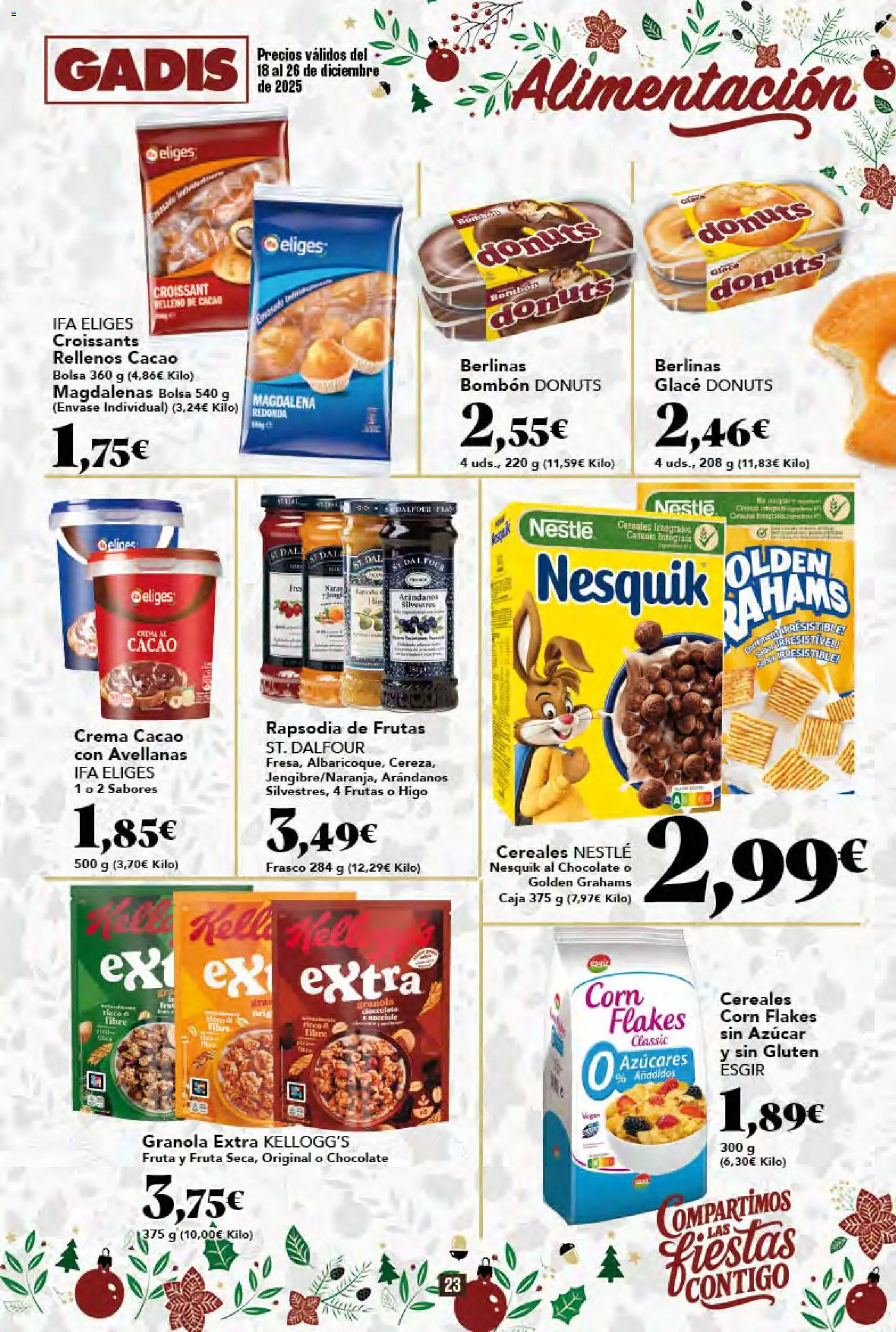 Gadis - folleto │ válido desde el 18.12.2025 | Página: 23 | Productos: Croissant, Cereales, Crema, Φρυγανιές σικάλεως
