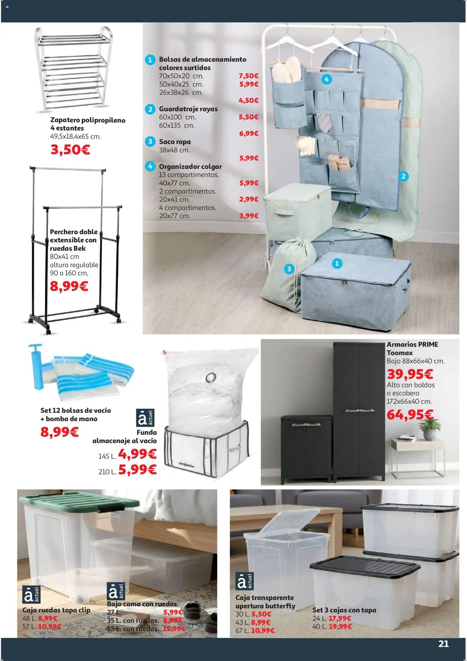 Alcampo - HG Blanco │ válido desde el 09.01.2026 | Página: 21 | Productos: Perchero, Ropa, Cama, Caja