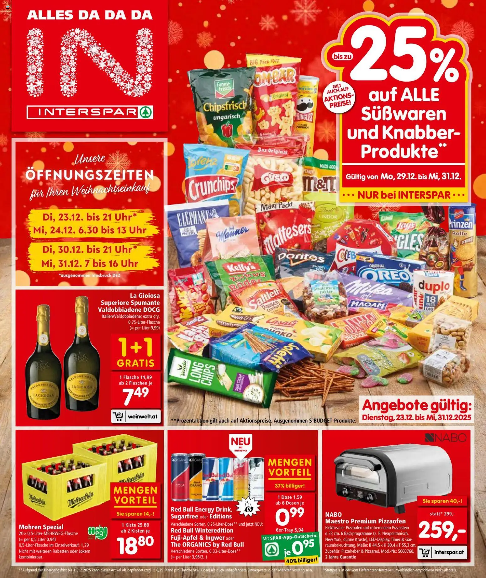 Interspar Flugblatt gültig ab 23.12.2025 | Seite: 1 | Produkte: Chips, Uhr
