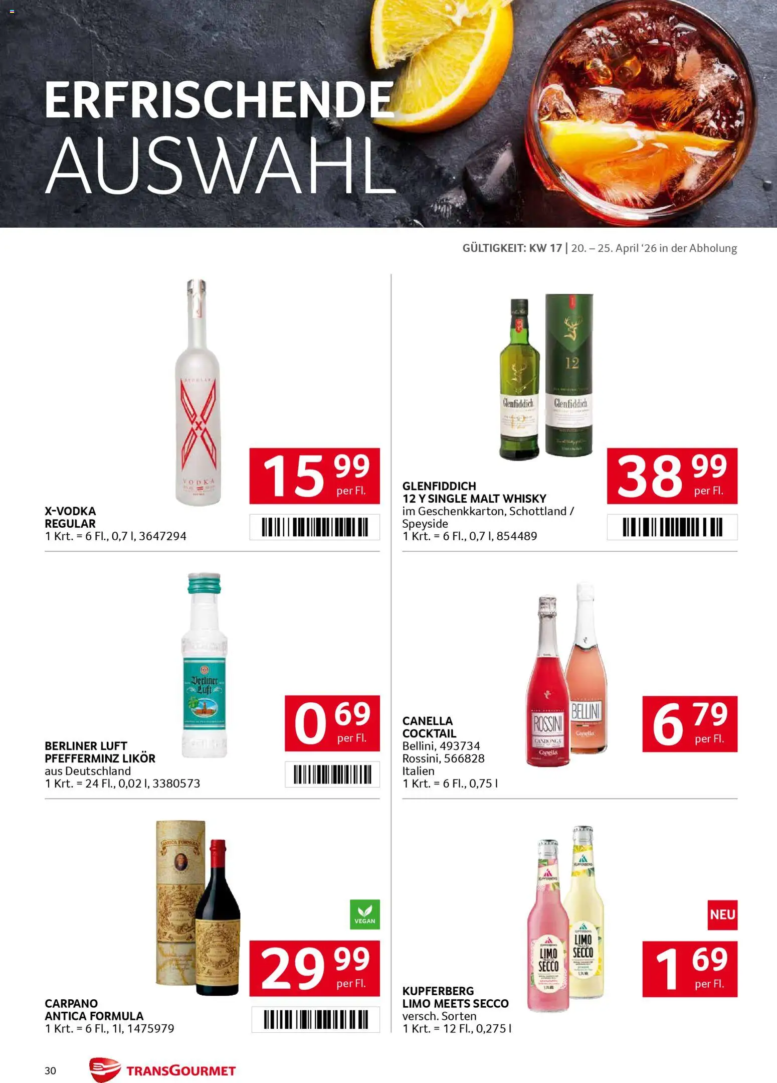 Transgourmet Flugblatt gültig ab 20.04.2026 | Seite: 30