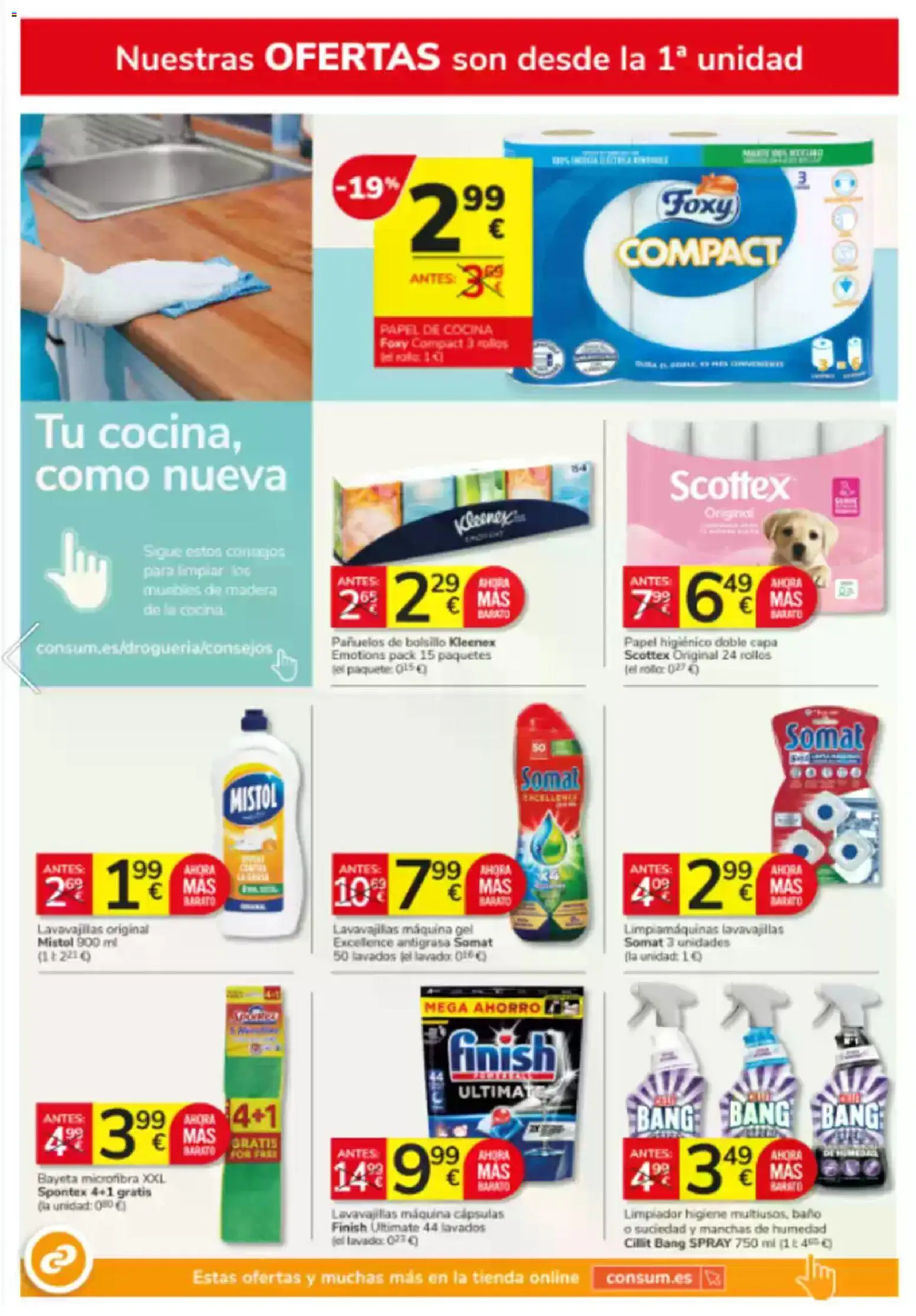 Consum folleto │ válido desde el 05.02.2026 | Página: 20 | Productos: Papel higienico, Cocina, Lavavajillas, Baño