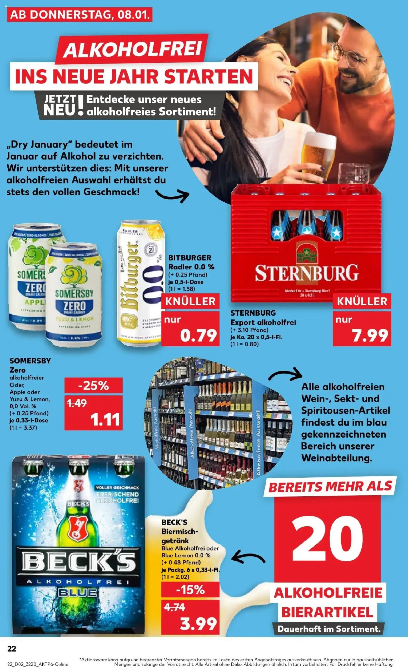 Kaufland prospekt Herzberg (Elster)	 – gültig ab 08.01.2026 | Seite: 24 | Produkte: Bitburger, Sekt, Apple, Radler