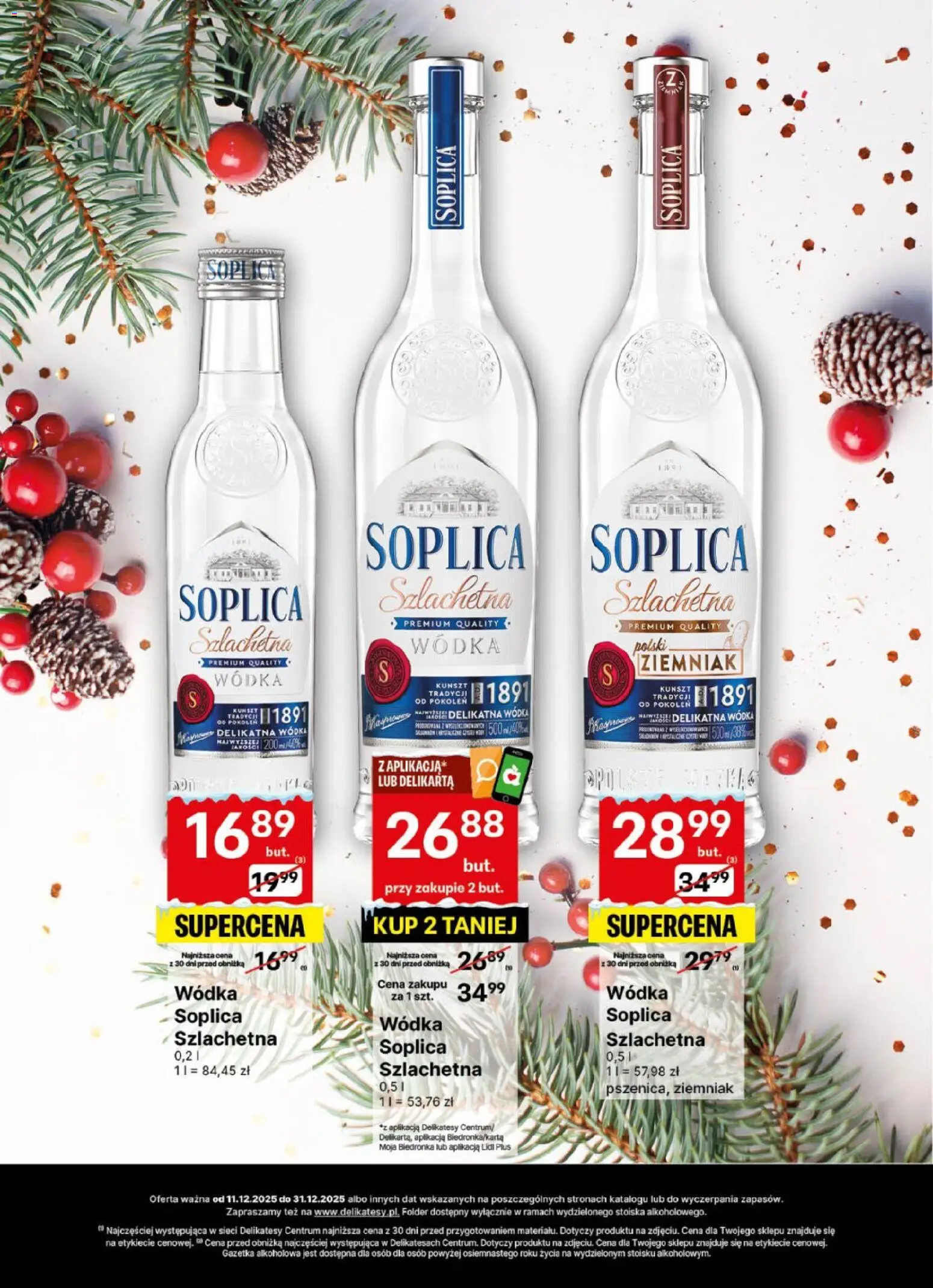 Delikatesy Centrum Gazetka - DeliBarek od 11.12.2025 | Strona: 15 | Produkty: Soplica wódka, Delikatesy, Wódka