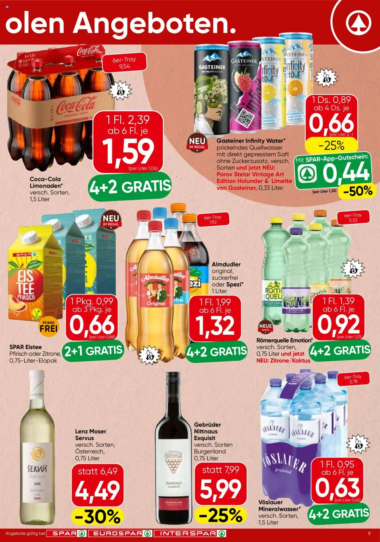 Spar Flugblatt -Burgenland gültig ab 11.09.2025 | Seite: 9 | Produkte: Zitrone, Limette, Regal, Saft