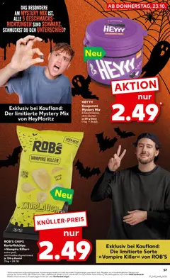 ROB'S CHIPS Kartoffelchips »Vampire Killer«, extra groß, mit Knoblauchgeschmack je 120-g-Beutel ab 23.10.2025 gültig | Seite: 57 | Produkte: Zucker, Knoblauch, Chips