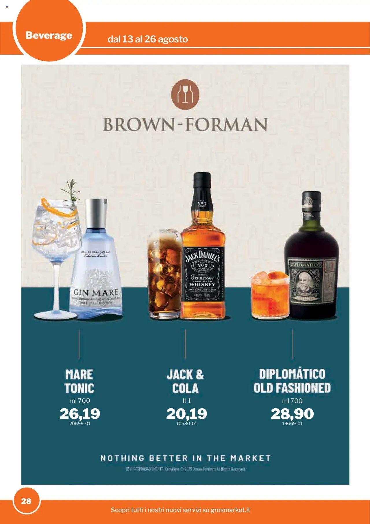 Volantino Sogegross del 13.08.2025 | Pagina: 28 | Prodotti: Gin, The