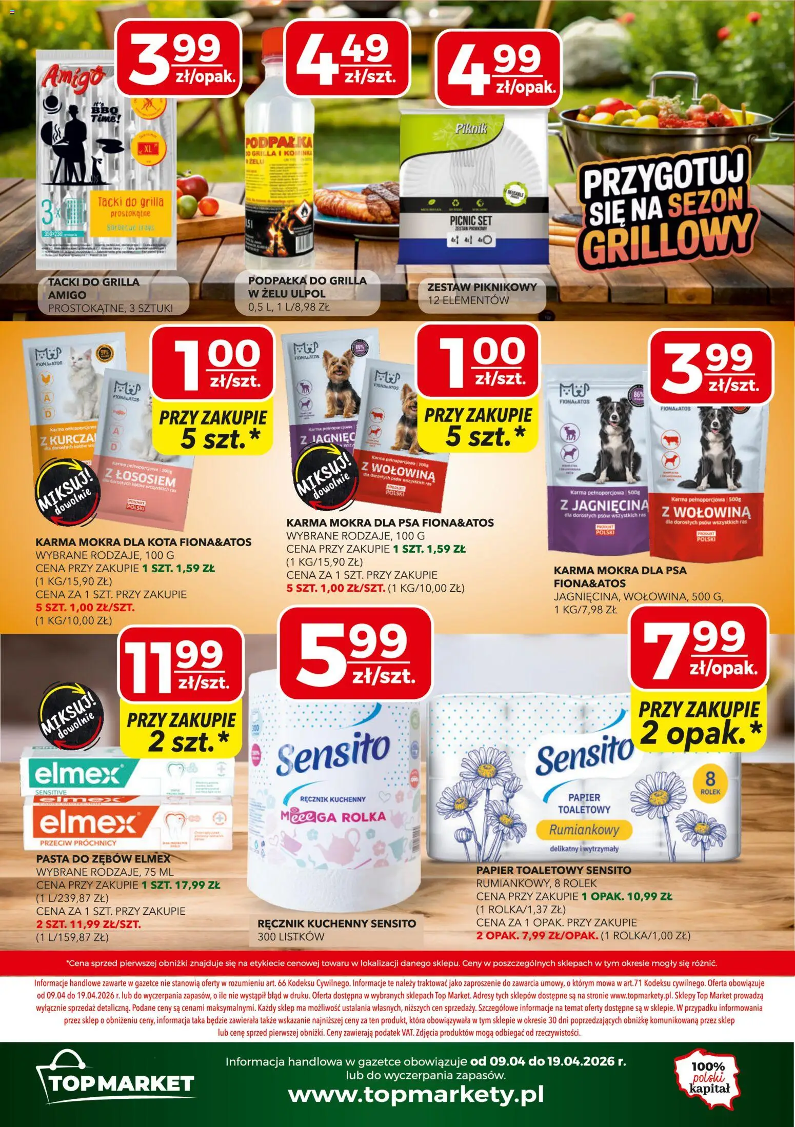 Top Market gazetka od 09.04.2026 | Strona: 12 | Produkty: Top, Karma mokra dla kota, Jagnięcina, Wołowina