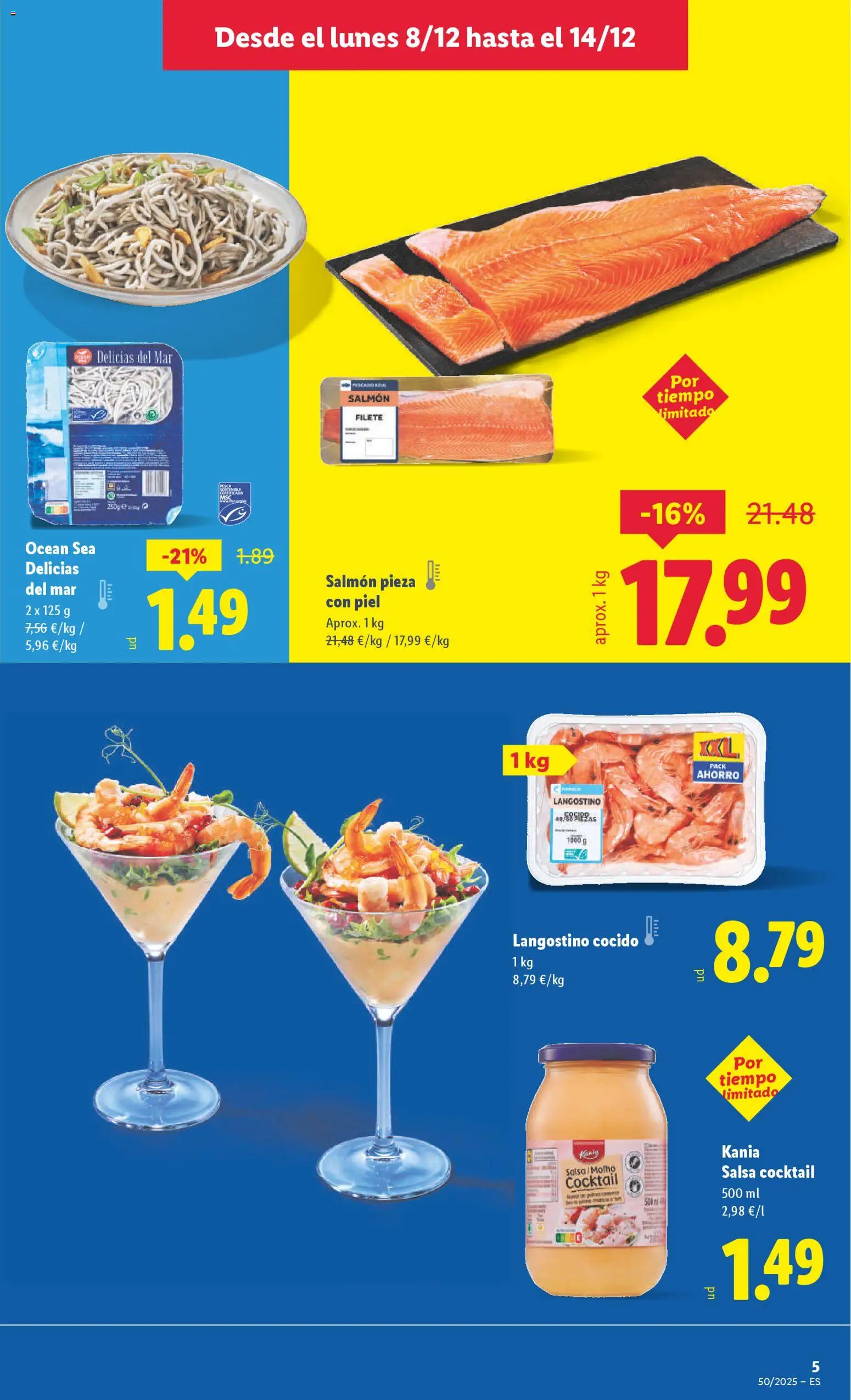 Lidl folleto │ válido desde el 08.12.2025 | Página: 7 | Productos: Filete, Langostino