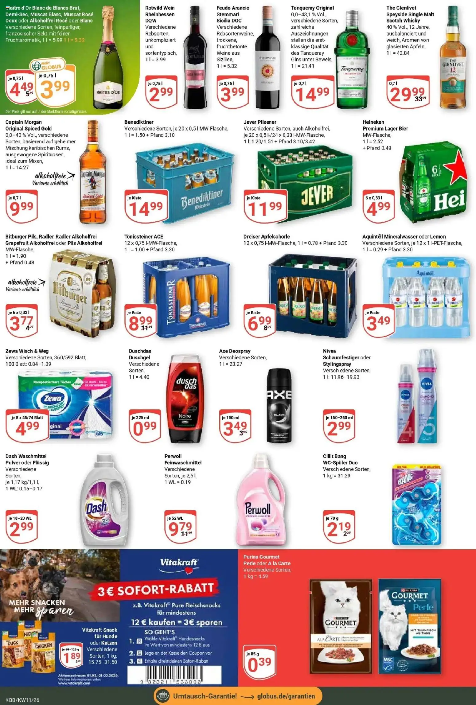 Globus prospekt Koblenz-Bubenheim	 – gültig ab 09.03.2026 | Seite: 6 | Produkte: Whisky, Pils, Grapefruit, Axe