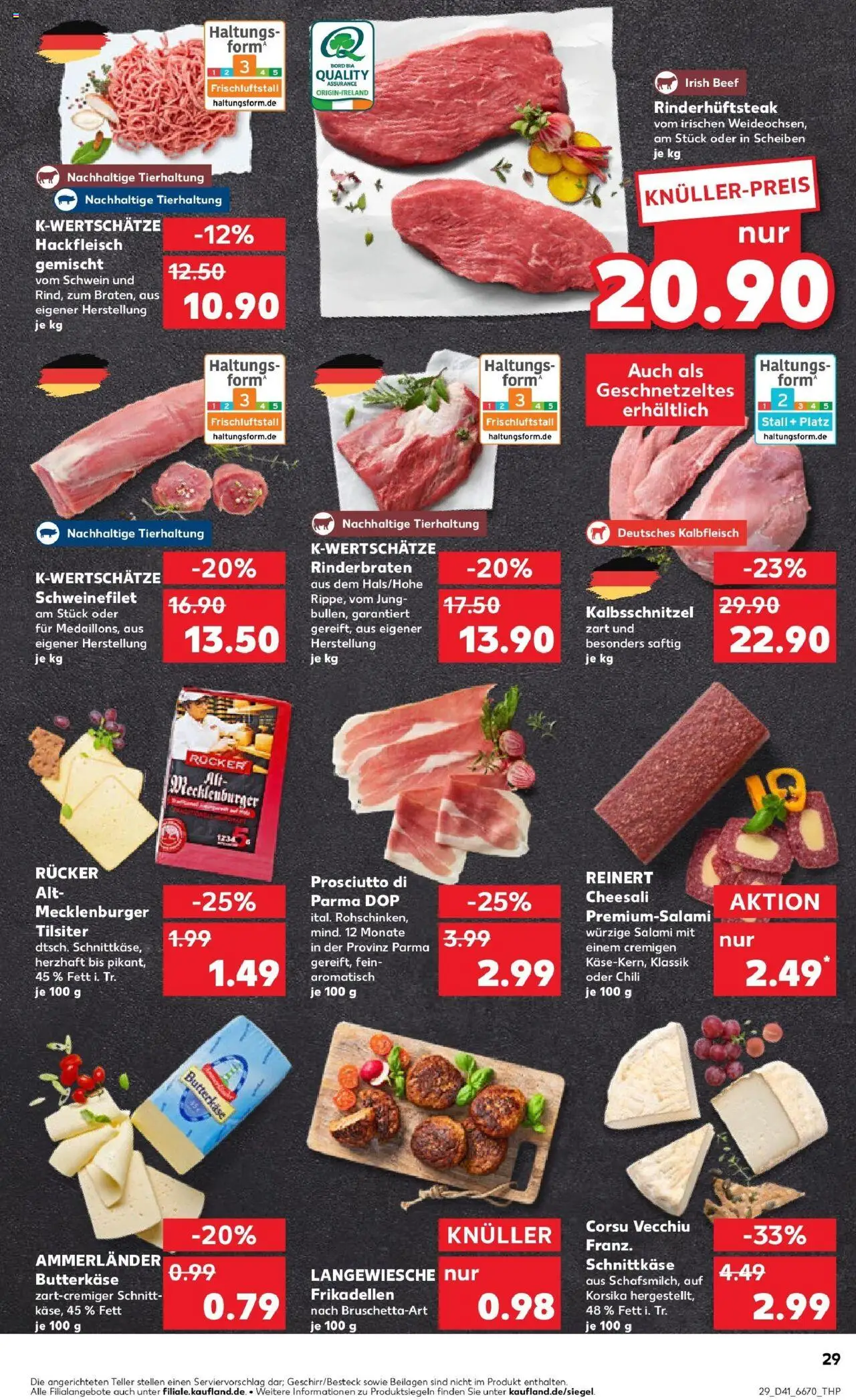 Kaufland prospekt Grevenbroich	 – gültig ab 13.10.2025 | Seite: 29 | Produkte: Rinderbraten, Schweinefilet, Chili, Hackfleisch