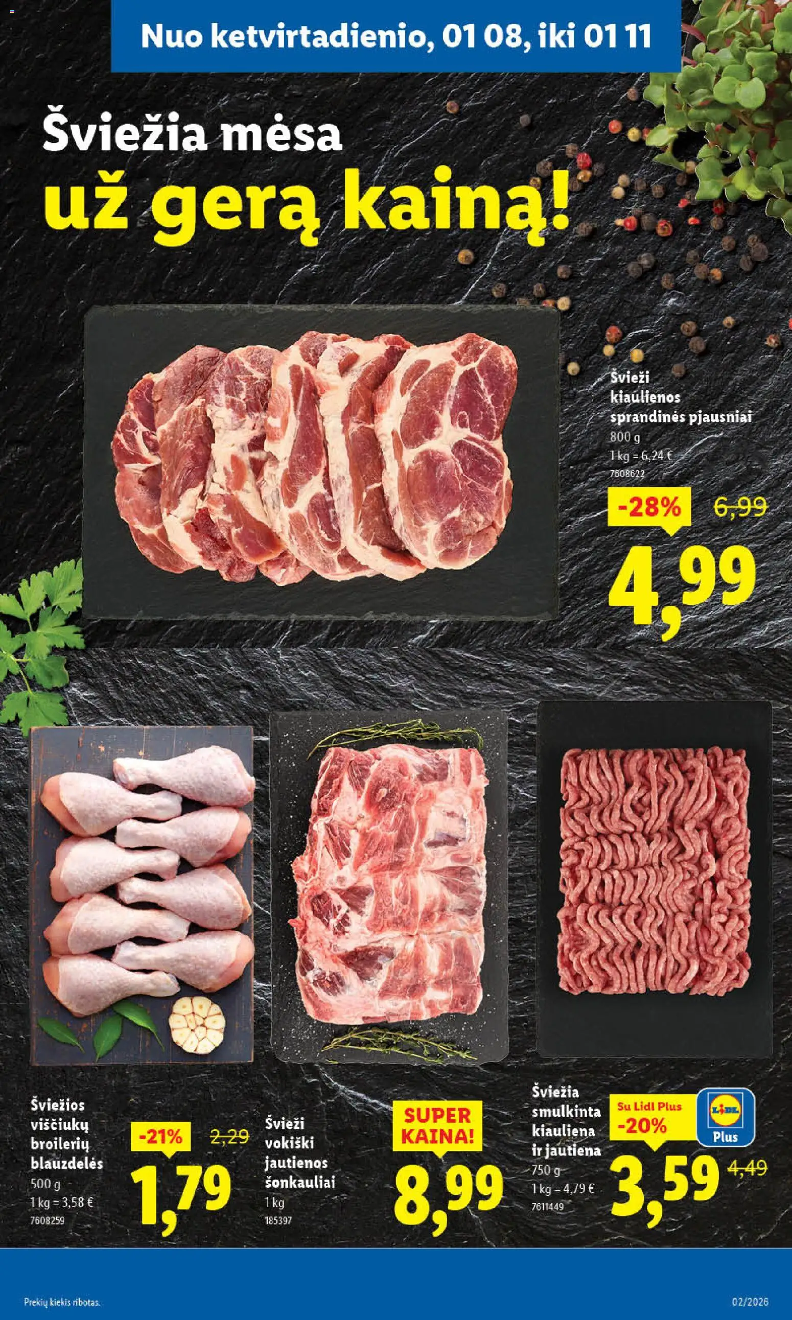 LIDL akcijos nuo 05.01.2026 | Puslapis: 23 | Prekių: Kiaulienos, Jautienos, Kiauliena, Jautiena