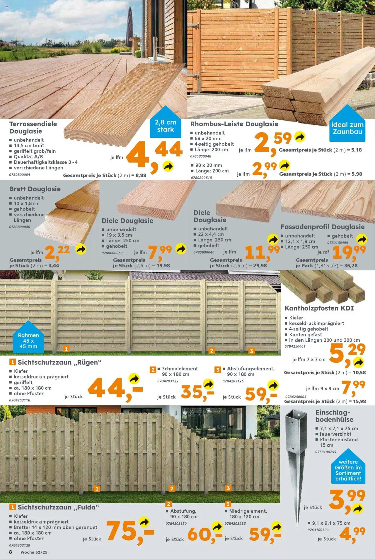 Globus Baumarkt Prospekt 	 - gültig ab dem 03.08.2025 | Seite: 8