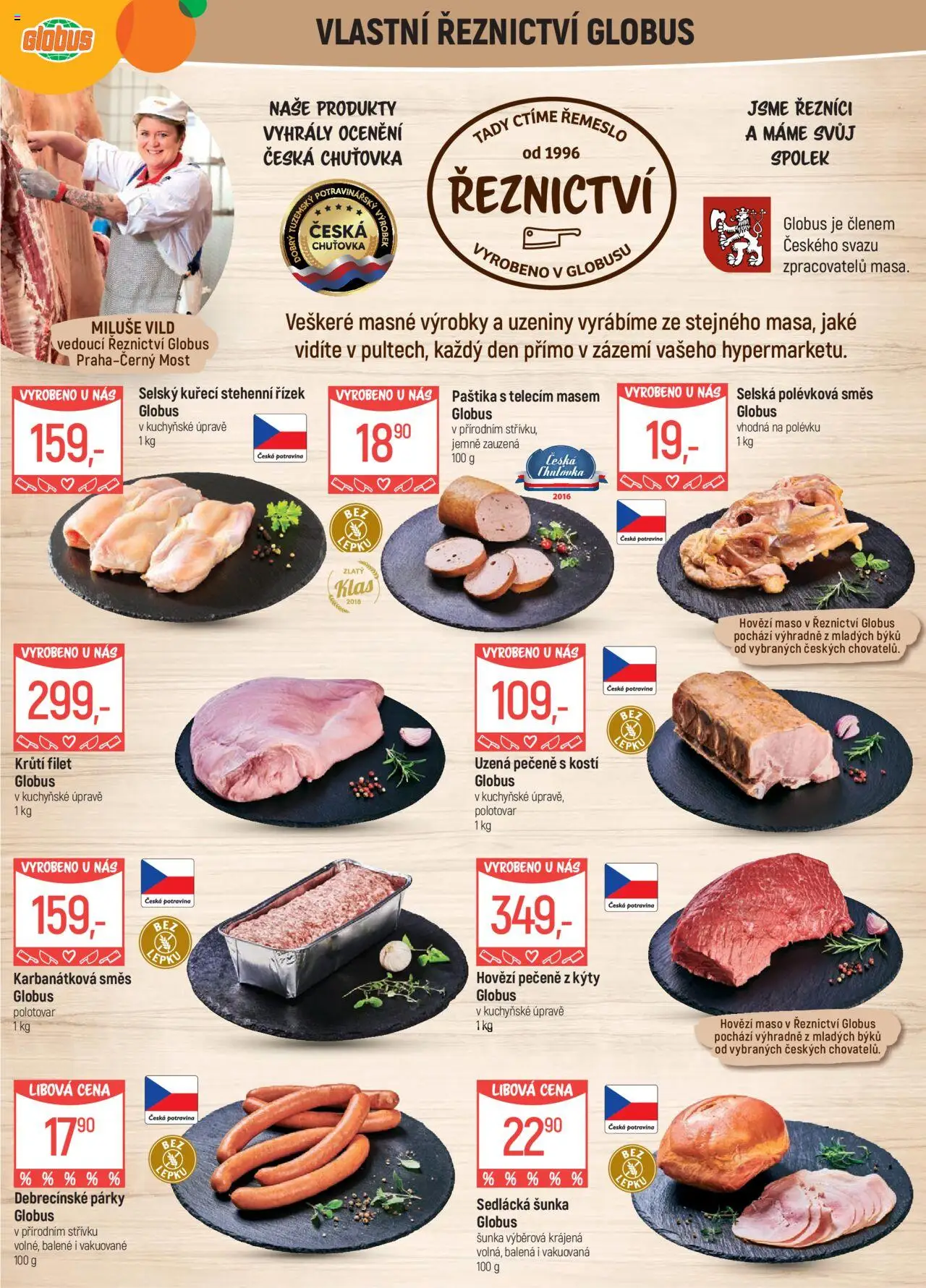 Globus leták - Praha Černý Most od 10.09.2025 | Strana: 5 | Produkty: Šunka, Mošt, Hovězí maso, Paštika