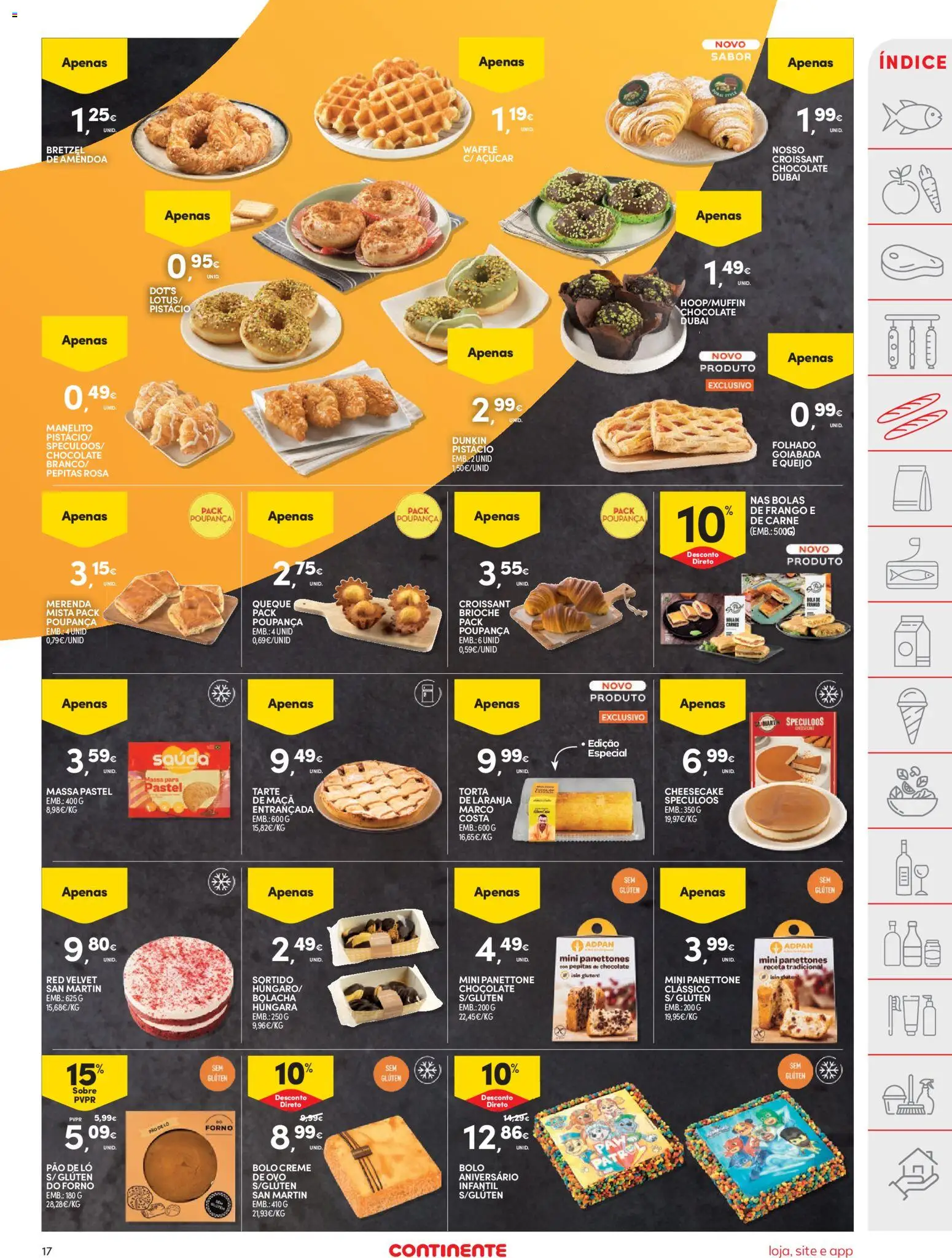 Continente folheto │ válido de 20.01.2026 | Página: 17 | Produtos: Bolo, Maça, Chocolate, Tarte