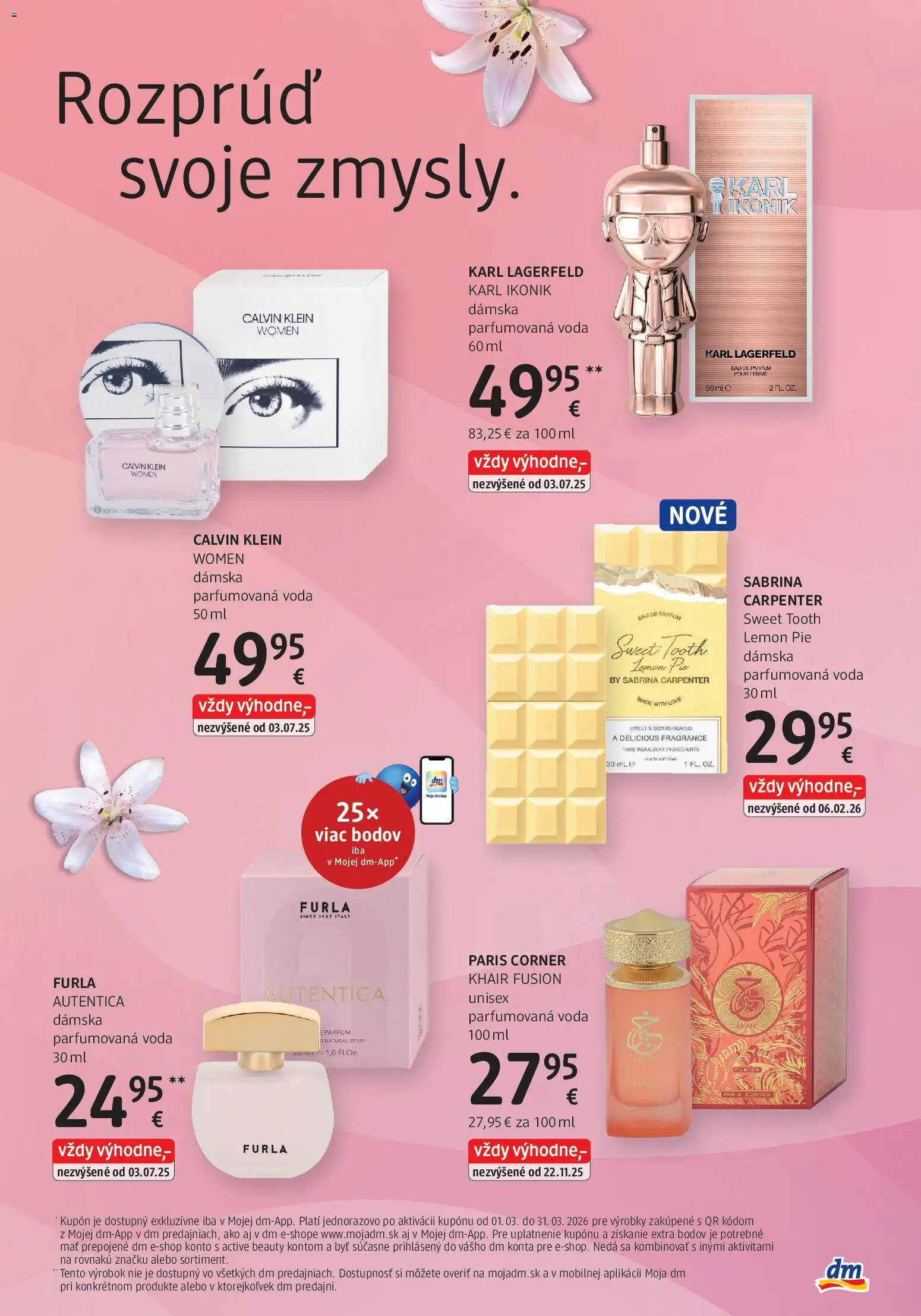 Nové dm drogerie akcie – leták je platný od 01.03.2026 | Strana: 3 | Produkty: Voda