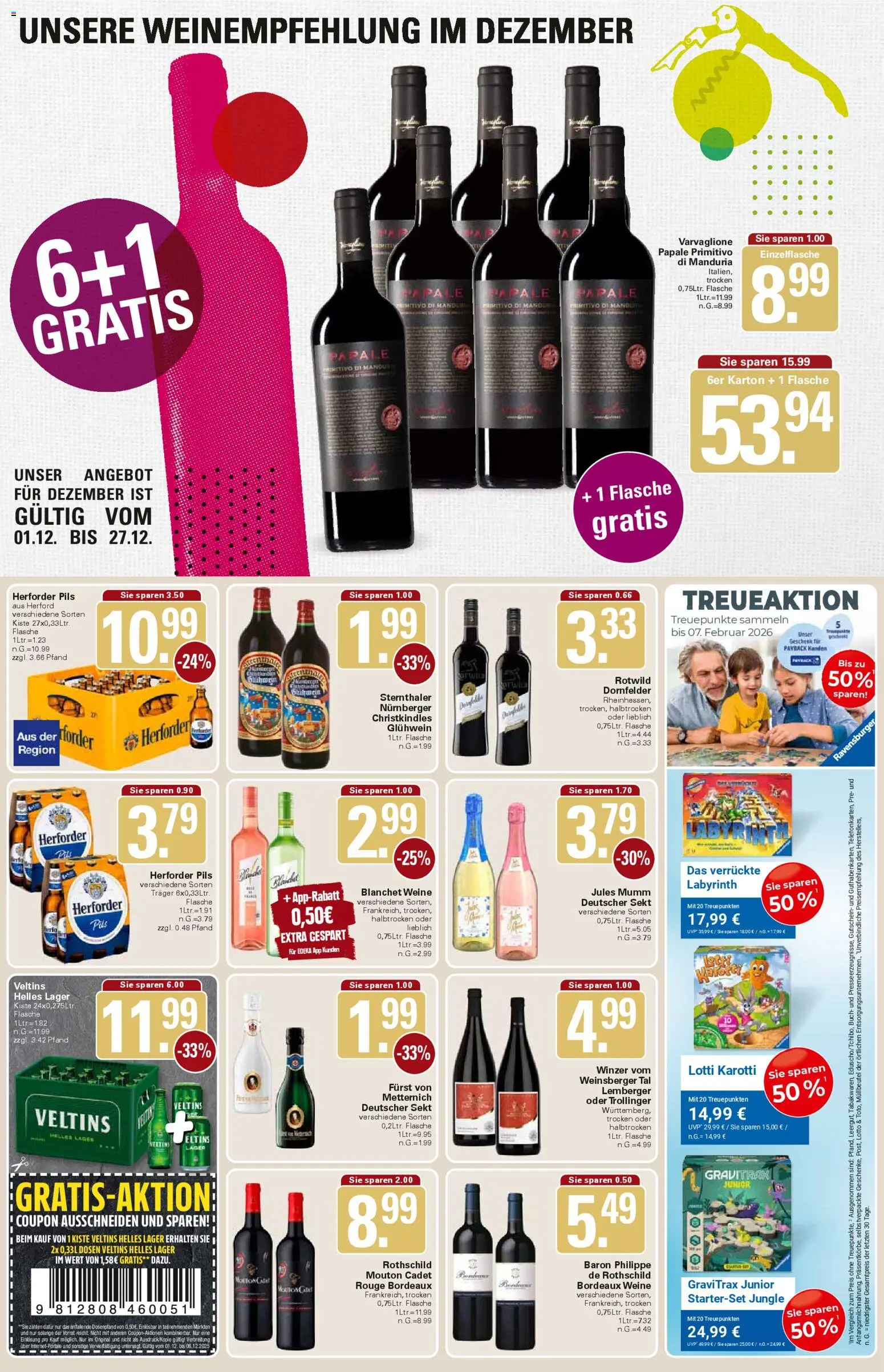 WEZ Prospekt – gültig ab 01.12.2025 | Seite: 13 | Produkte: Sekt, Rouge, Jules mumm, Veltins