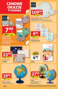 Auchan Gazetka - Pewność niskich cen Hipermarket od 24.07.2025 | Strona: 26 | Produkty: Talerze, Książki, Globus
