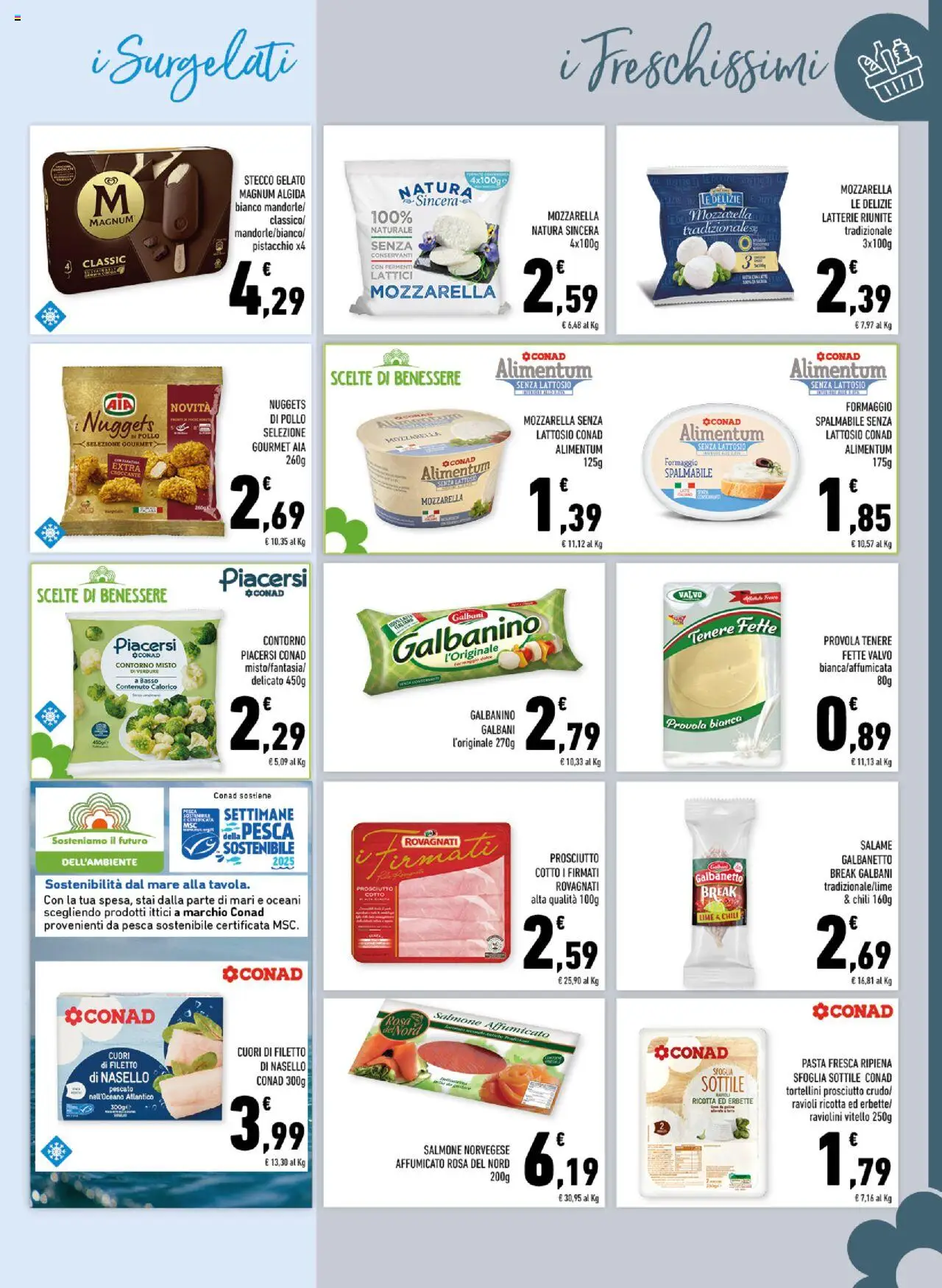 Volantino Conad del 09.10.2025 | Pagina: 9 | Prodotti: Pollo, Gelato, Pasta, Vitello