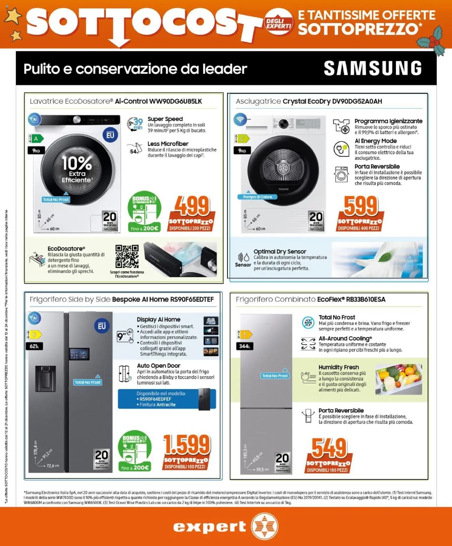 Volantino Expert del 12.12.2025 | Pagina: 34 | Prodotti: Freezer, Asciugatrice, Data, Frigorifero