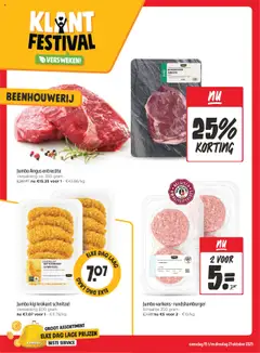 JUMBO folder / publicité - Voorbeeld van een folder van JUMBO, geldig van 15.10.2025 | Pagina: 2 | Producten: Hamburger, Schnitzel, Gewicht, Kip