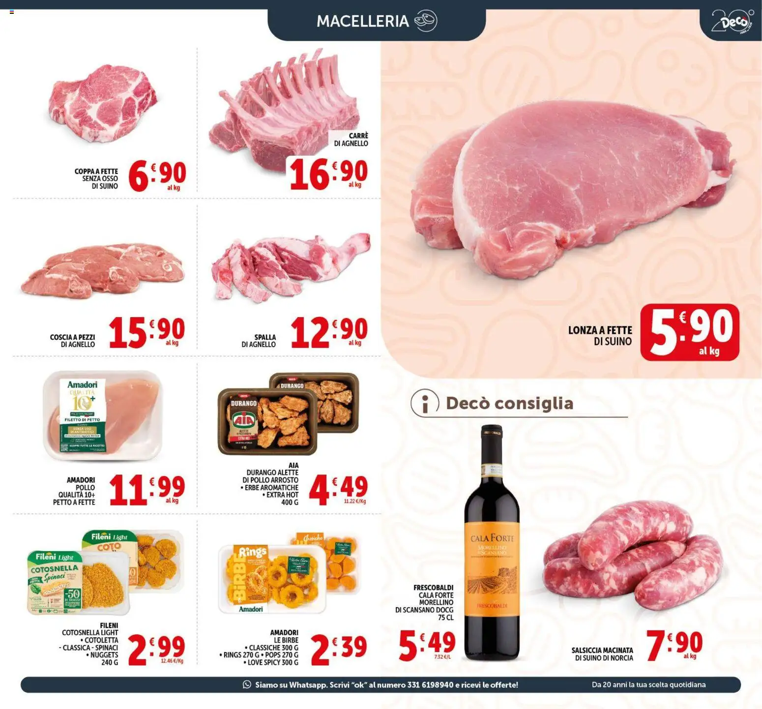 Volantino Decò del 17.03.2026 | Pagina: 7 | Prodotti: Arrosto, Nuggets, Suino, Agnello