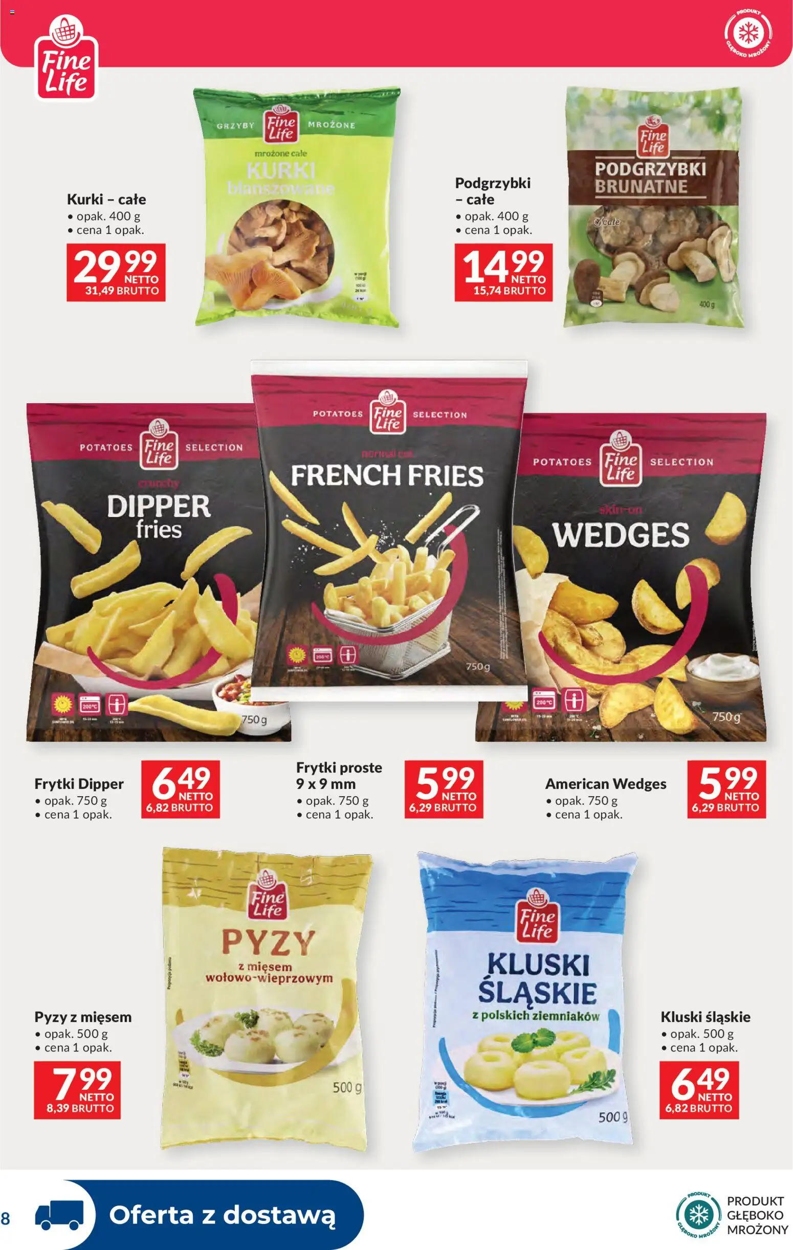 Makro Gazetka - Dystrybucja do sklepów od 11.11.2025 | Strona: 8 | Produkty: Kluski śląskie, Frytki