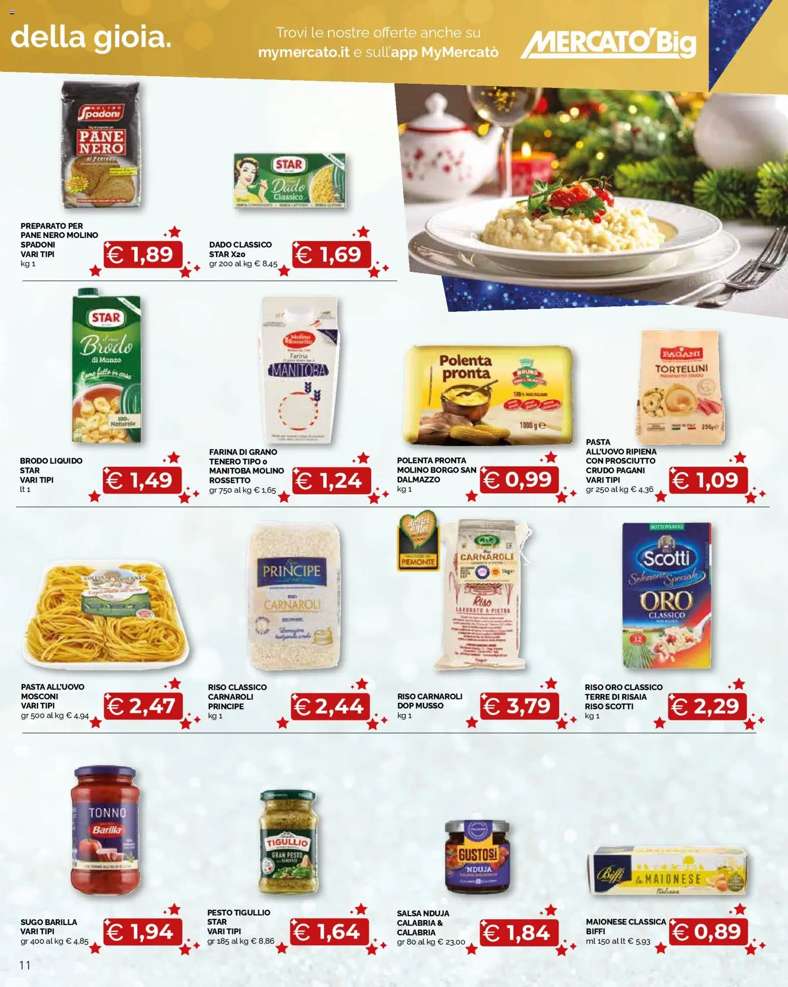 Volantino Mercatò del 29.12.2025 | Pagina: 11 | Prodotti: Rossetto, Salsa, Pasta, Pesto