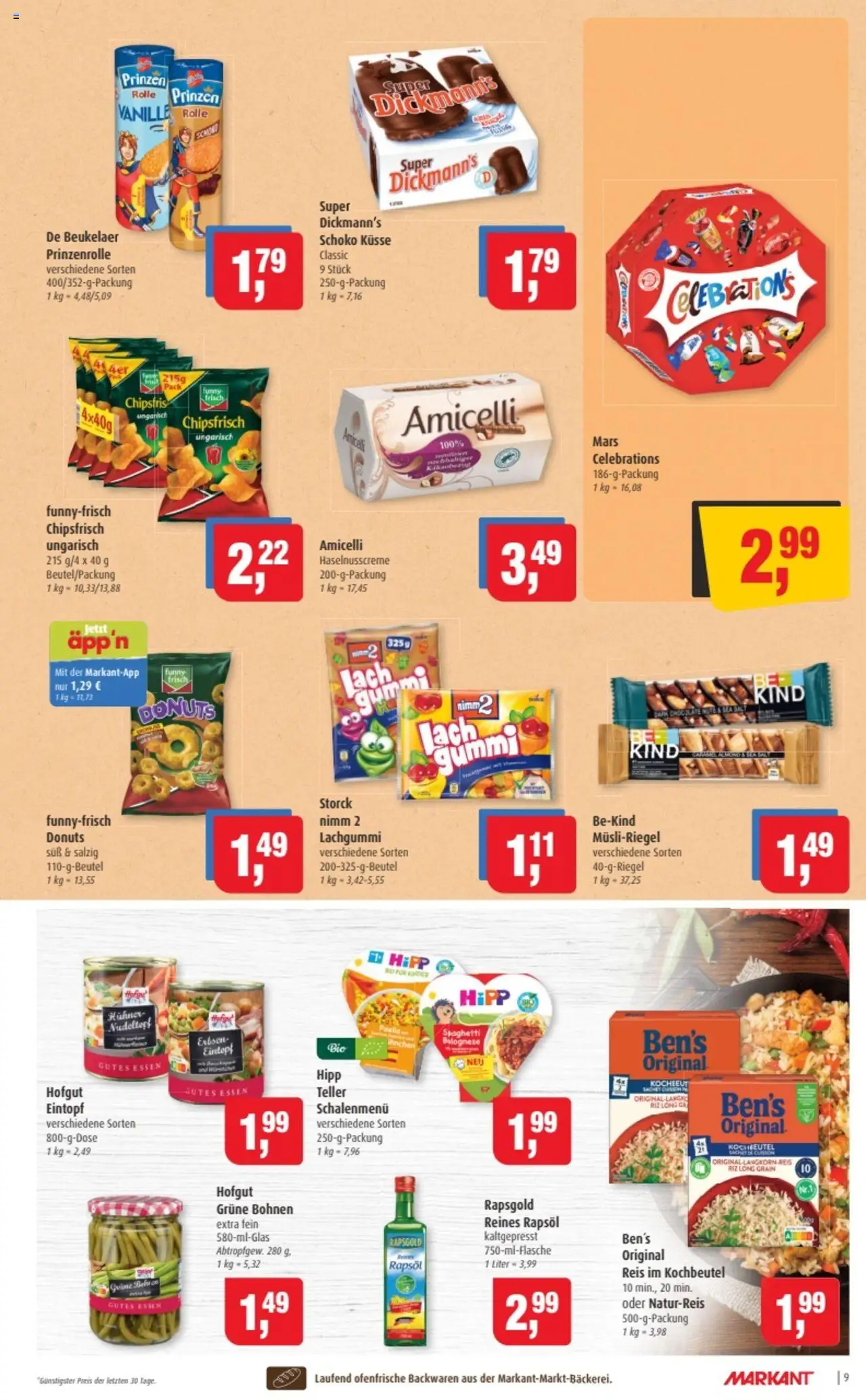 Markant Prospekt 	 – gültig ab 08.09.2025 | Seite: 9 | Produkte: Rapsöl, Ofenfrische, Celebrations, Donuts