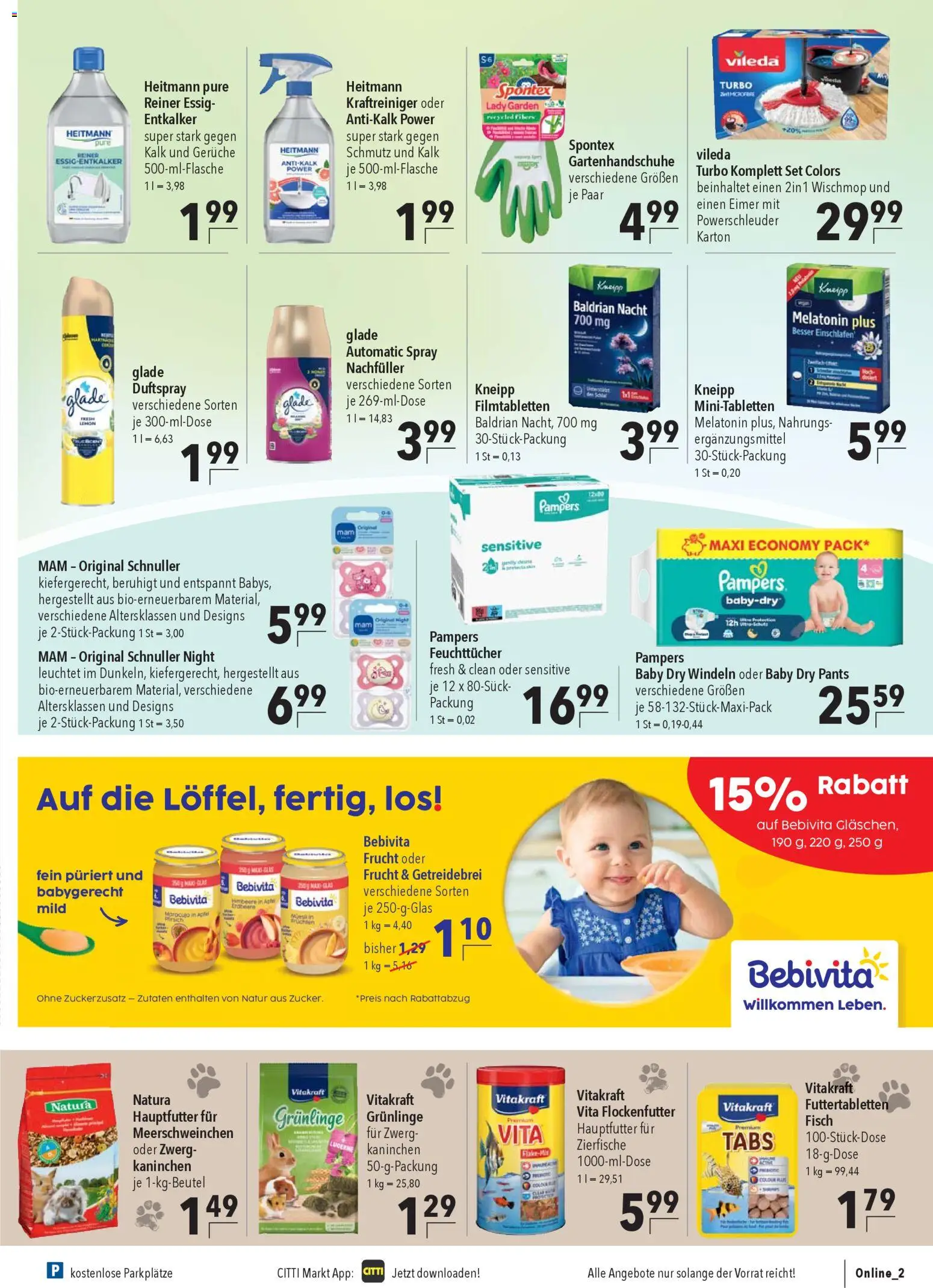 CITTI Markt Prospekt 	 – gültig ab 08.04.2026 | Seite: 15 | Produkte: Essig, Kaninchen, Fisch, Himbeere