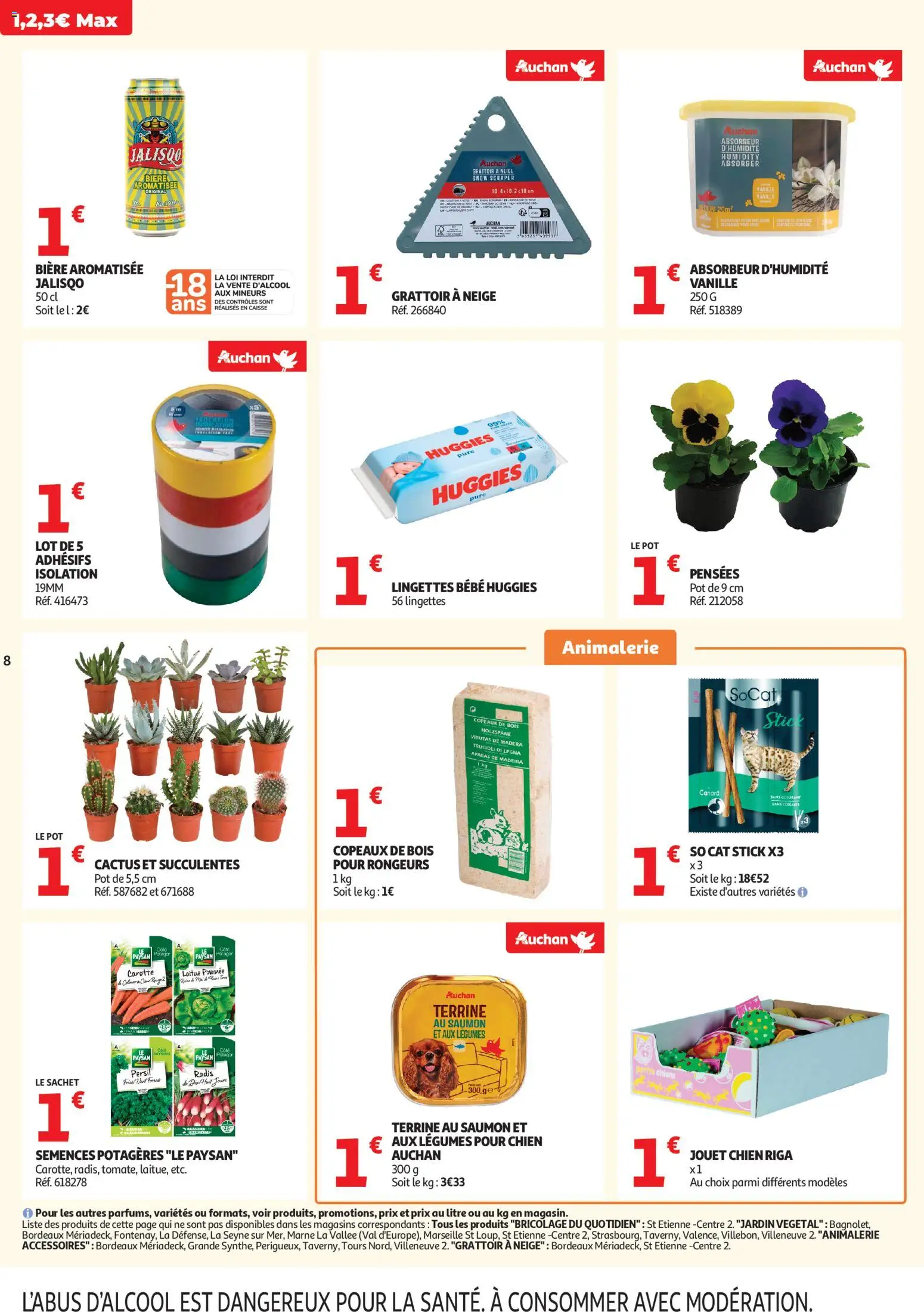 {H1} | Page: 8 | Produits: Laitue, Radis, Copeaux de bois, Céréales