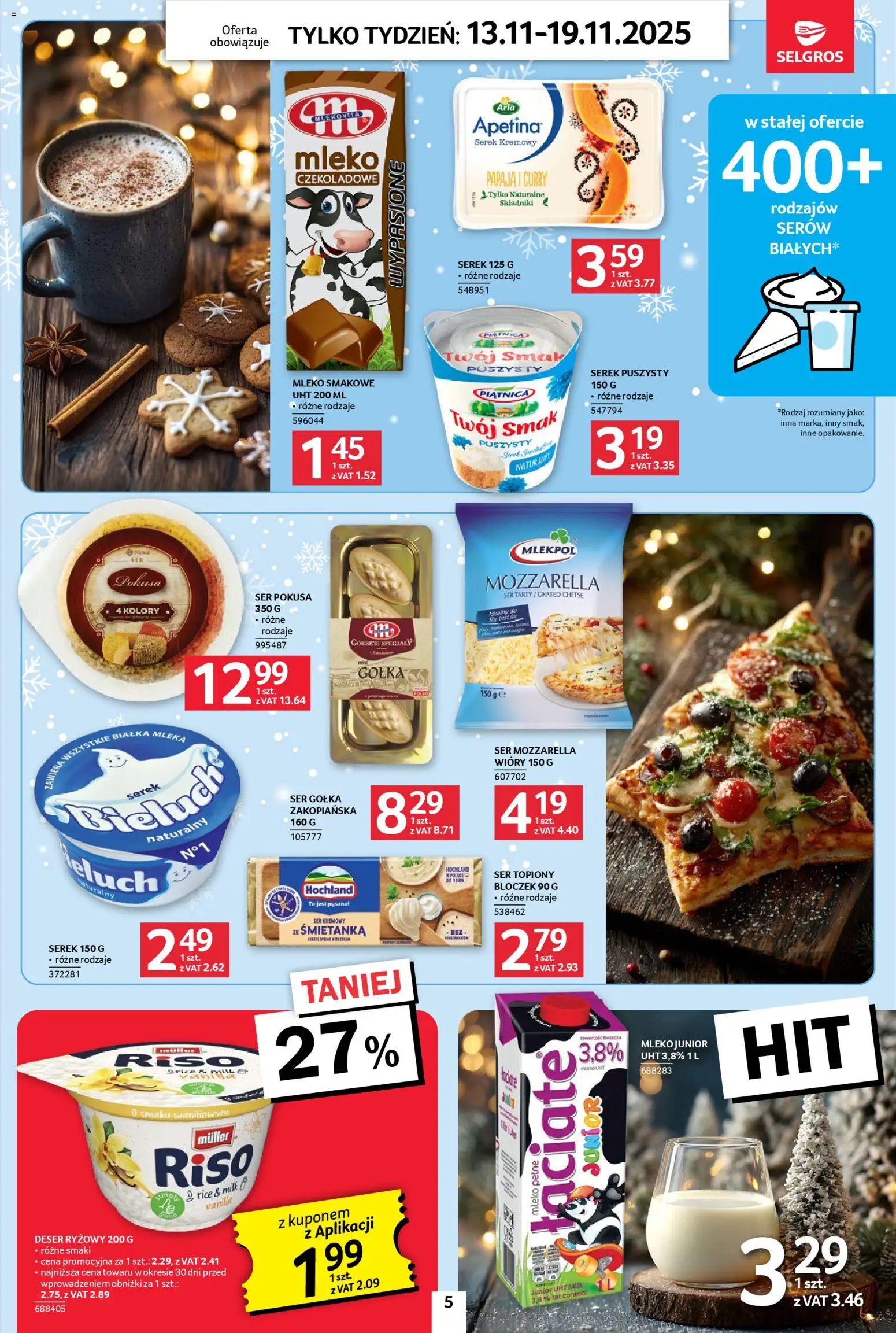 Selgros cash&carry Gazetka - Jeszcze więcej super promocji od 13.11.2025 | Strona: 5 | Produkty: Ser topiony, Serek, Papaja, Mozzarella