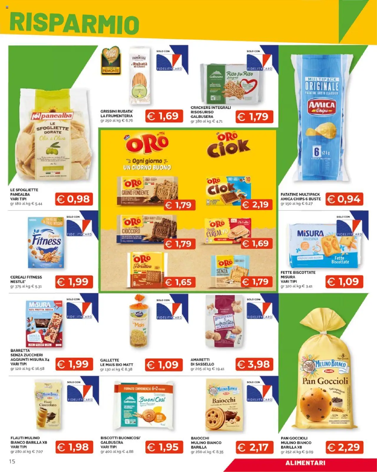 Volantino Mercatò del 11.08.2025 | Pagina: 15 | Prodotti: Patatine, Frutta, Olio, Barretta