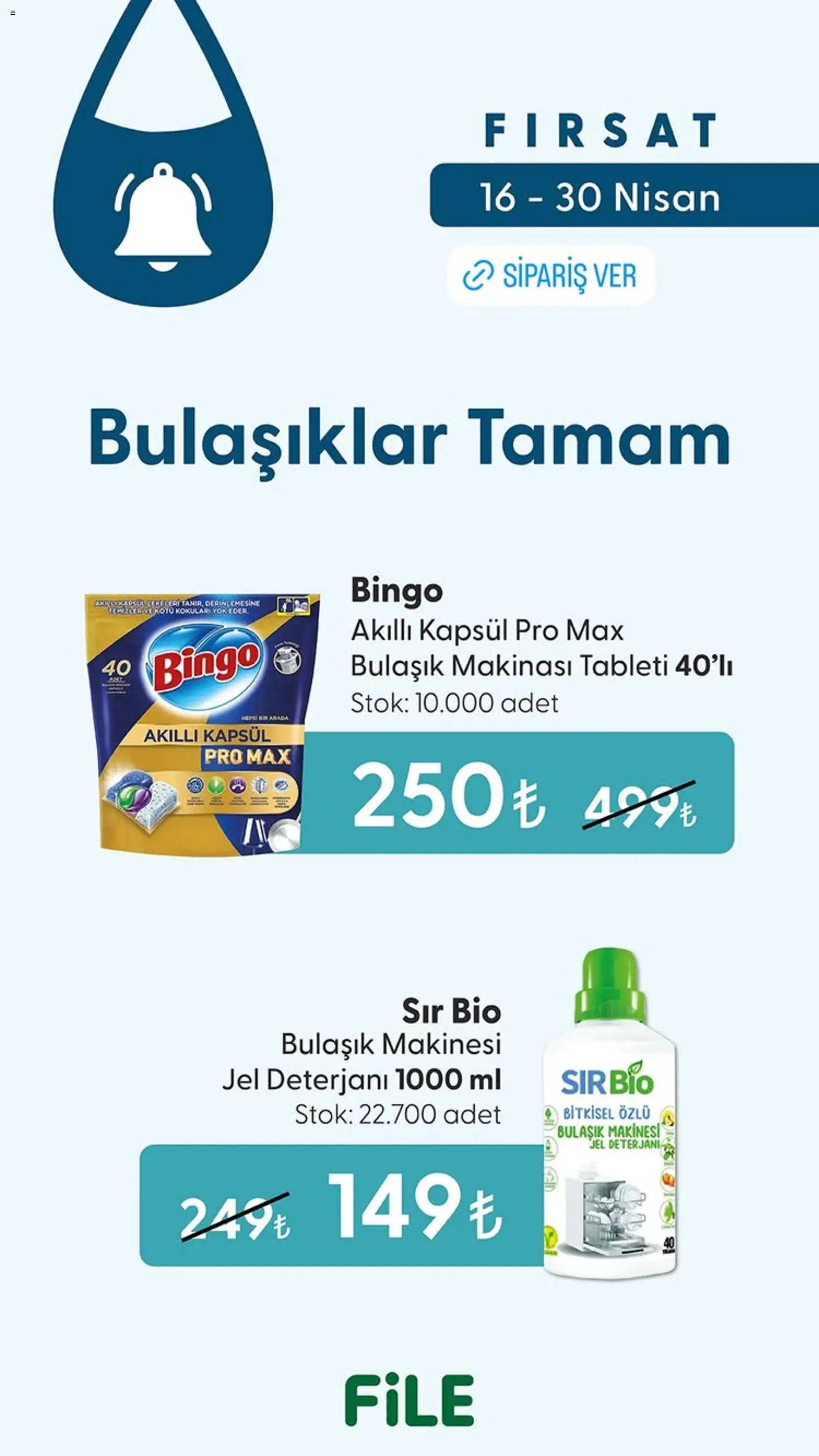 File Market Katalog - 16.04.2026 tarihinden itibaren geçerlidir | Sayfa: 3 | Ürünler: Bulaşık makinesi