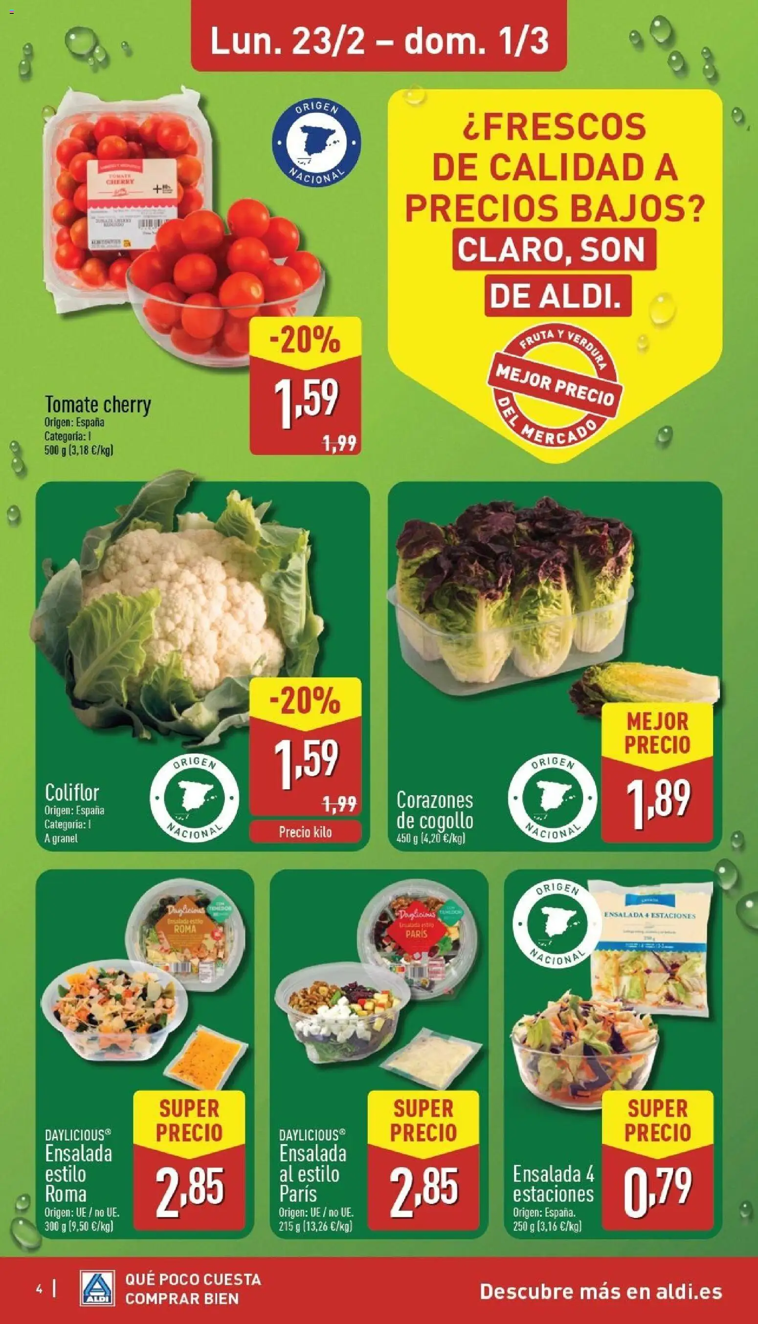 Aldi folleto Península │ válido desde el 23.02.2026 | Página: 4 | Productos: Ensalada