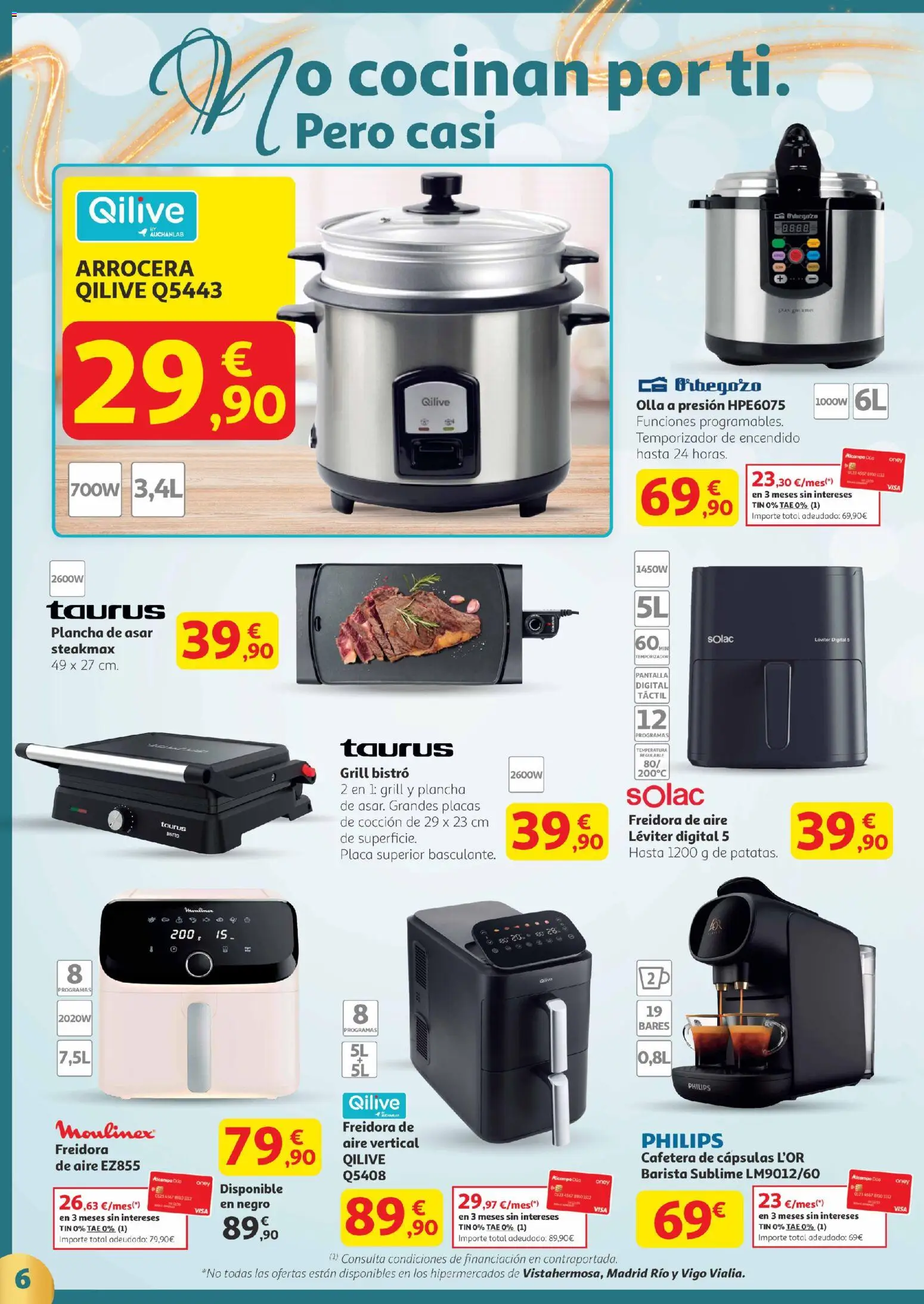 Alcampo - Canarias │ válido desde el 02.12.2025 | Página: 6 | Productos: Cafetera, Plancha, Plancha de asar, Freidora