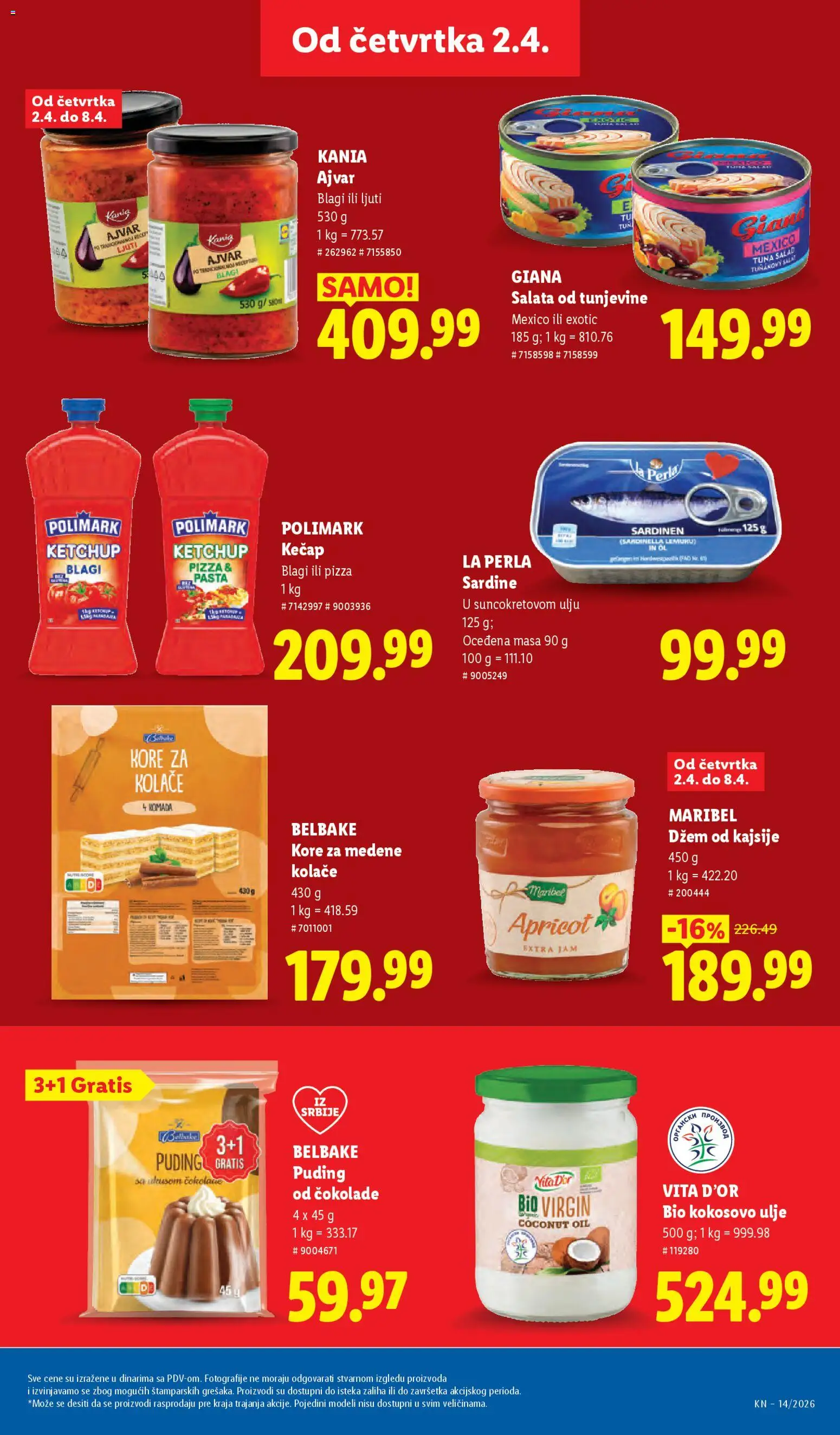 Lidl katalog - važi od 02.04.2026 | Strana: 27 | Proizvode: Salata, Dzem, Kokosovo ulje, Ulje