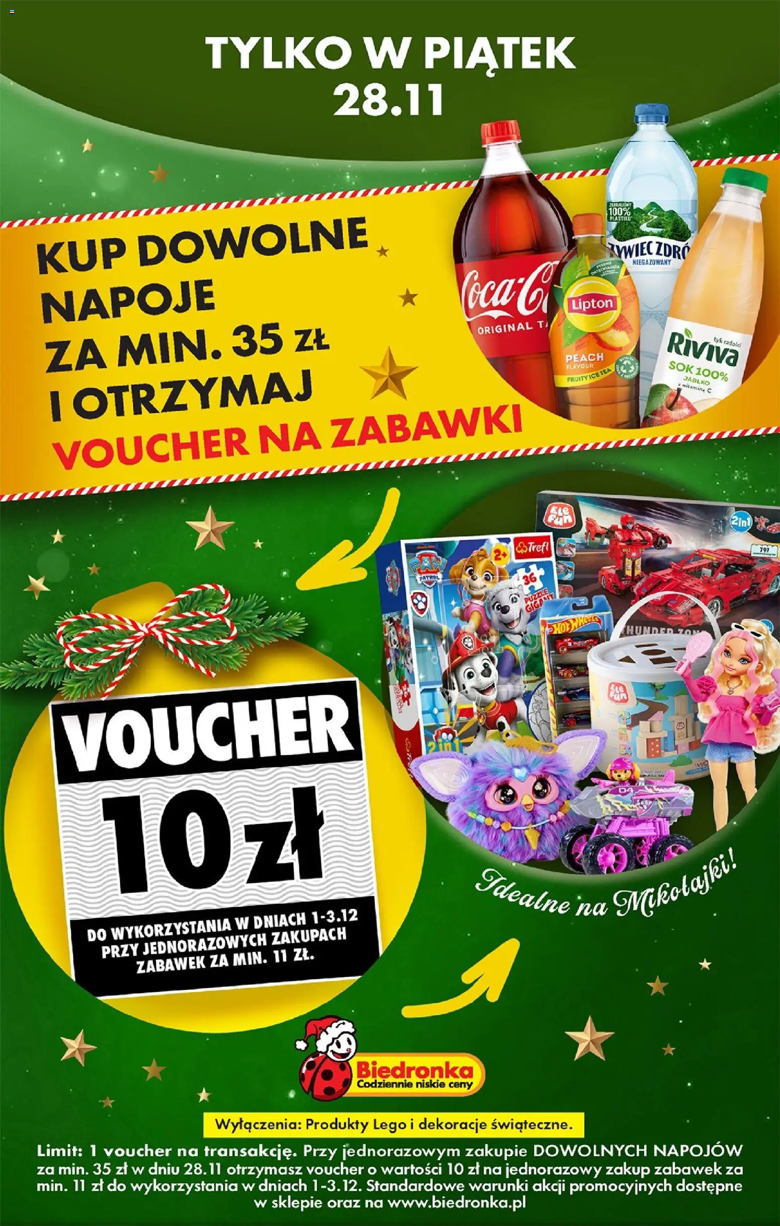 Biedronka Black Friday od 28.11.2025 | Strona: 4 | Produkty: Ice Tea, Napoje, Lego, Sok