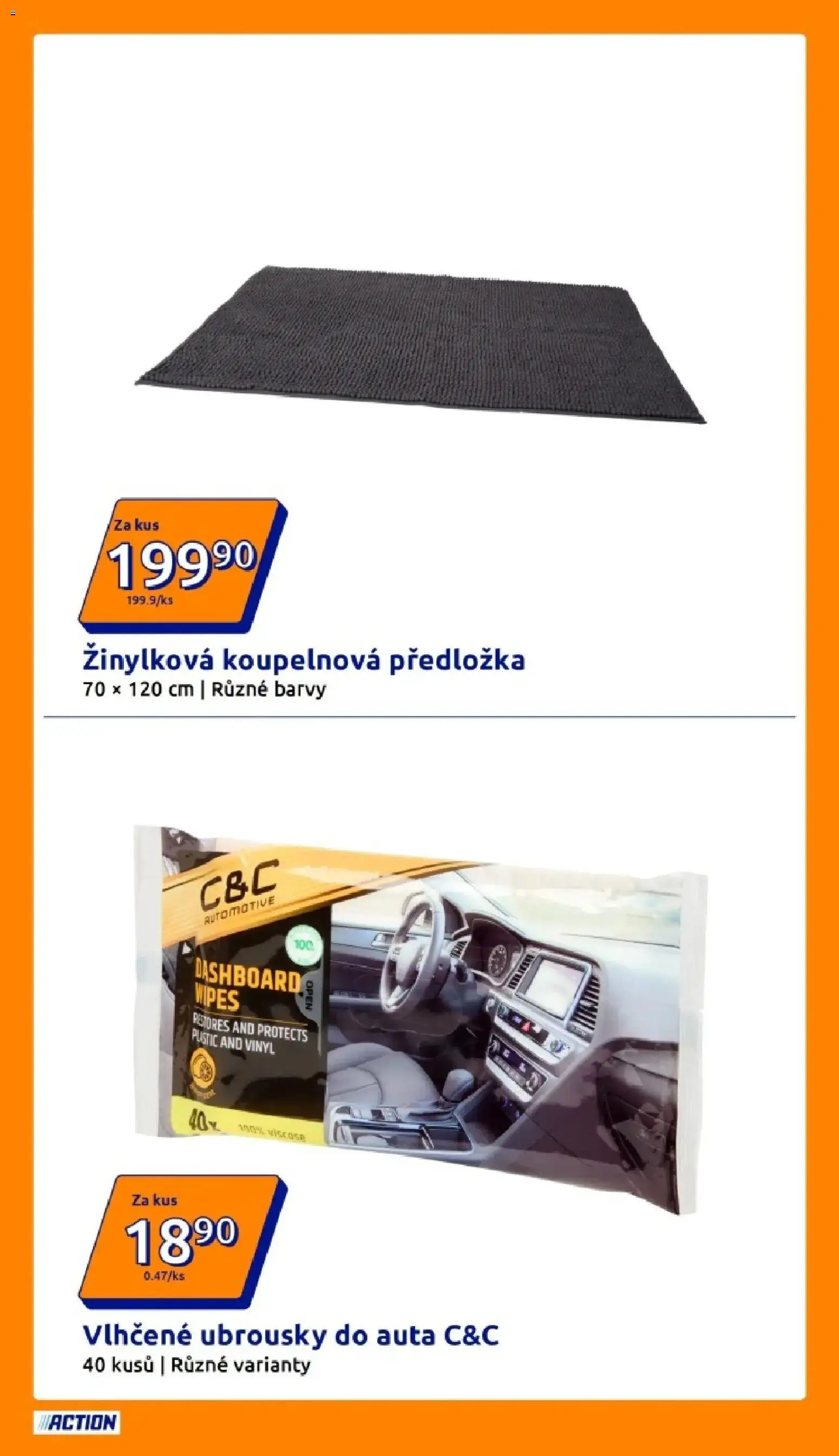 Action aktuální leták od 25.02.2026 | Strana: 4 | Produkty: Vlhčené ubrousky, Ubrousky, Barvy